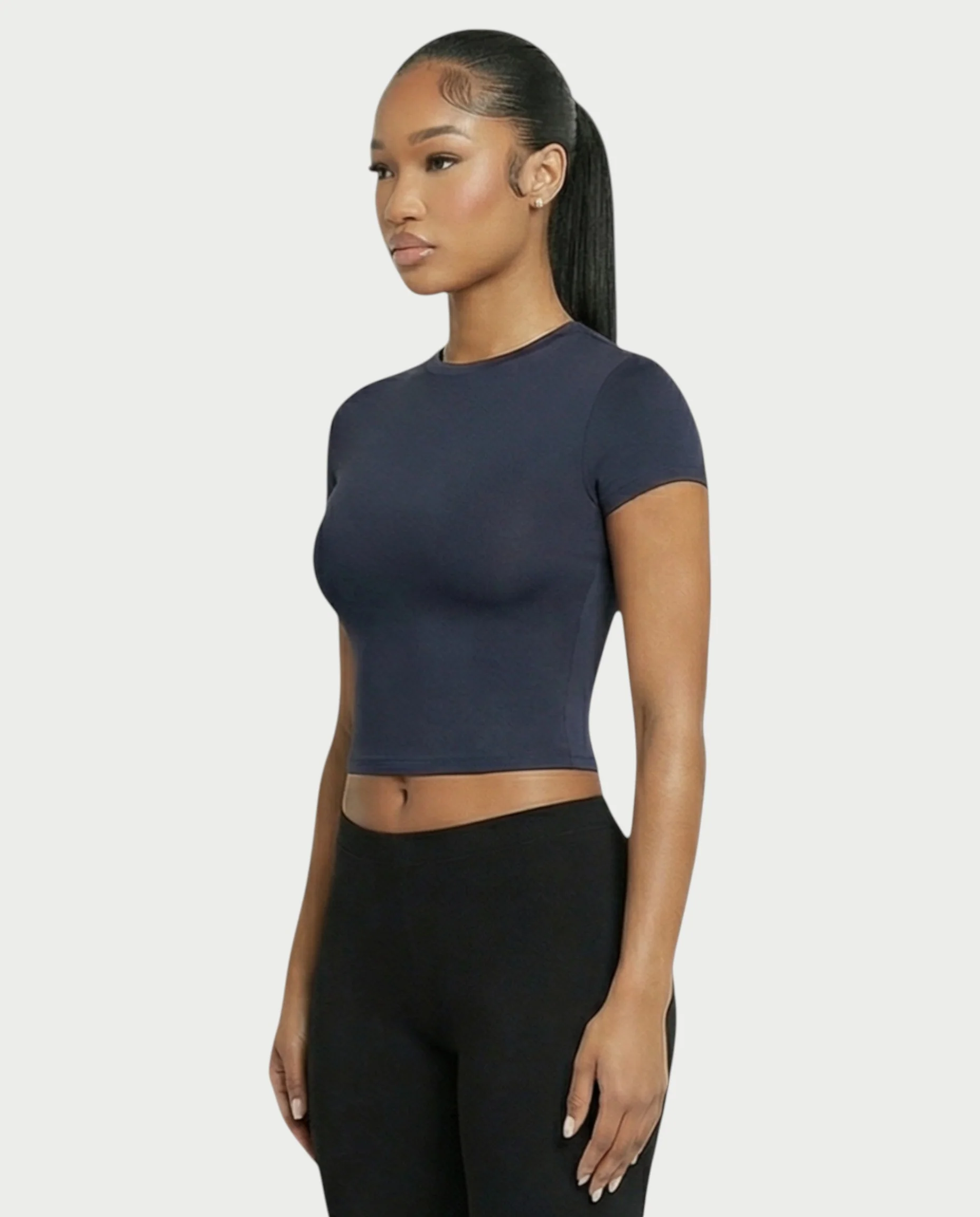 Crew Neck Slim-Fit Top - Image 3