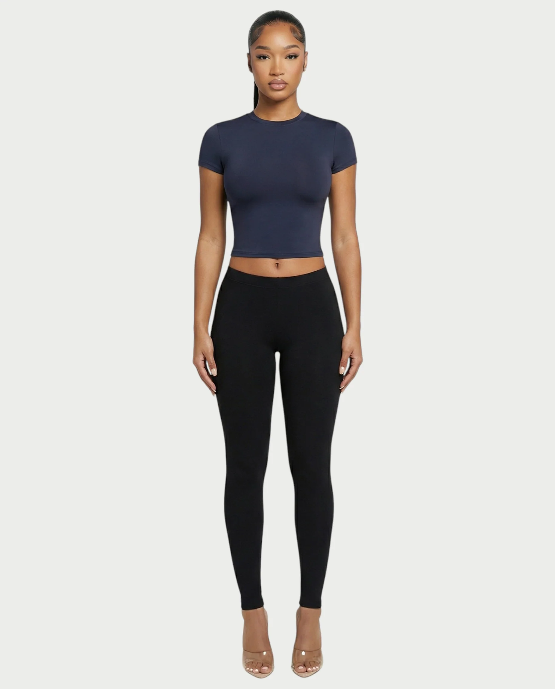 Crew Neck Slim-Fit Top - Image 4