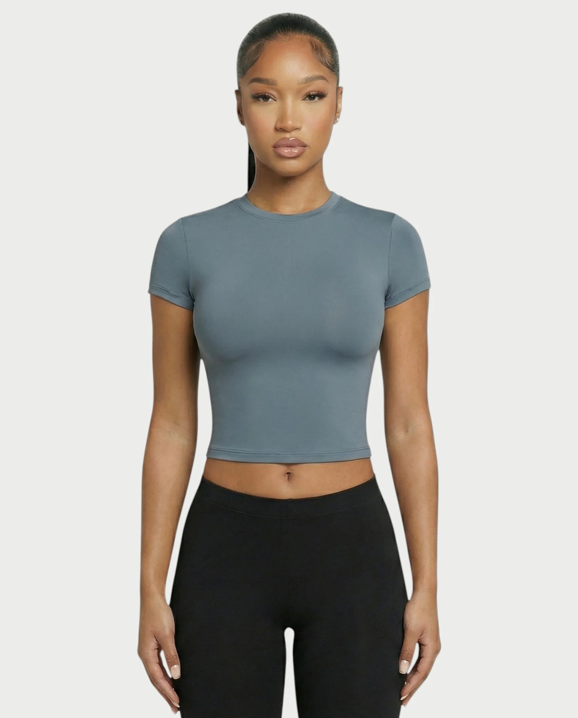 Crew Neck Slim-Fit Top - Image 5