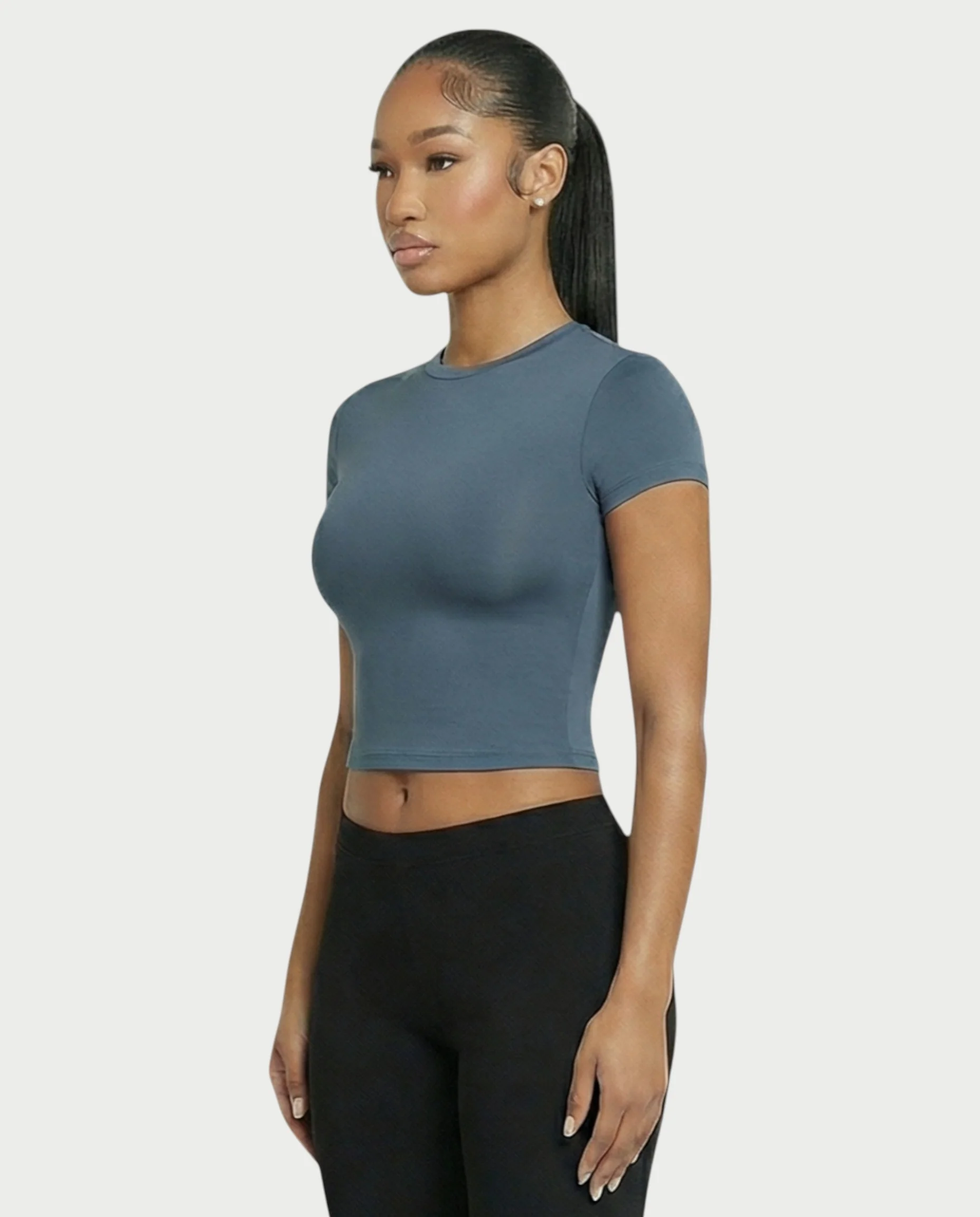 Crew Neck Slim-Fit Top - Image 7