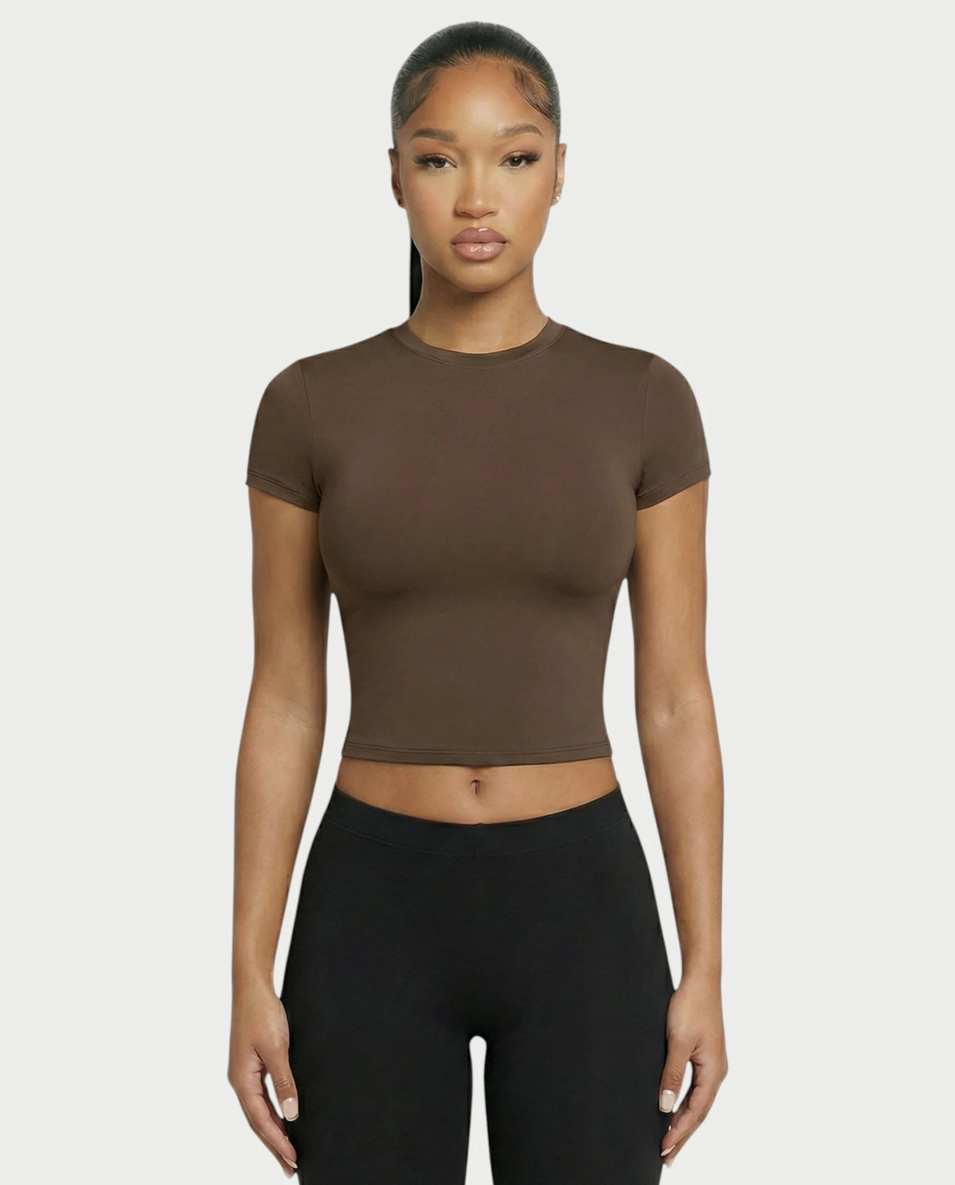 Crew Neck Slim-Fit Top - Image 9