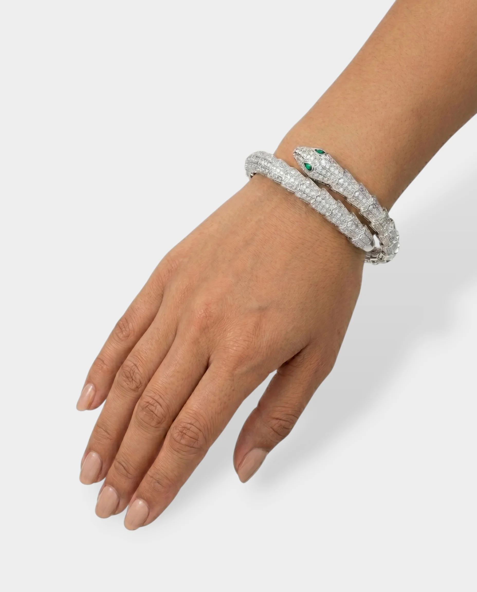 Crystal Pavé Snake Wrap Bracelet - Image 4