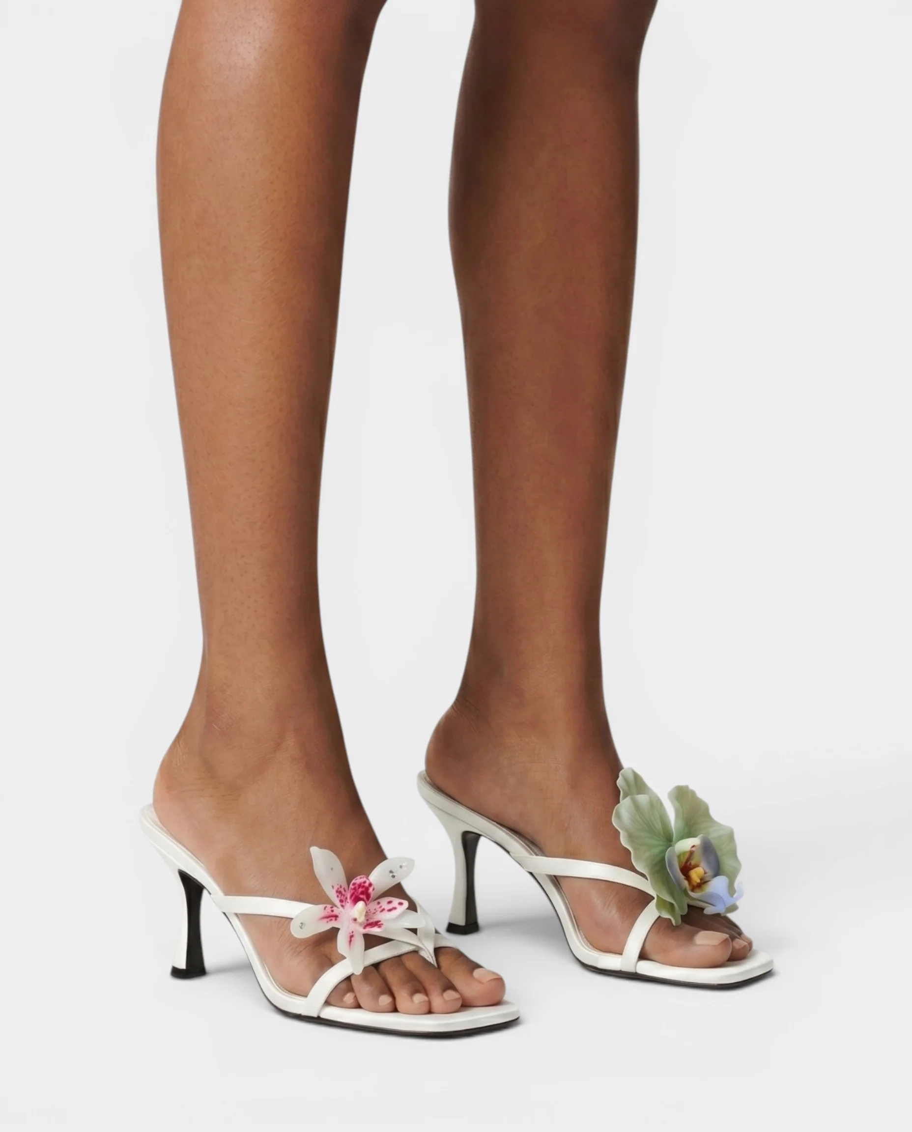 CYREL Floral Appliqué Heel Sandals - Image 5
