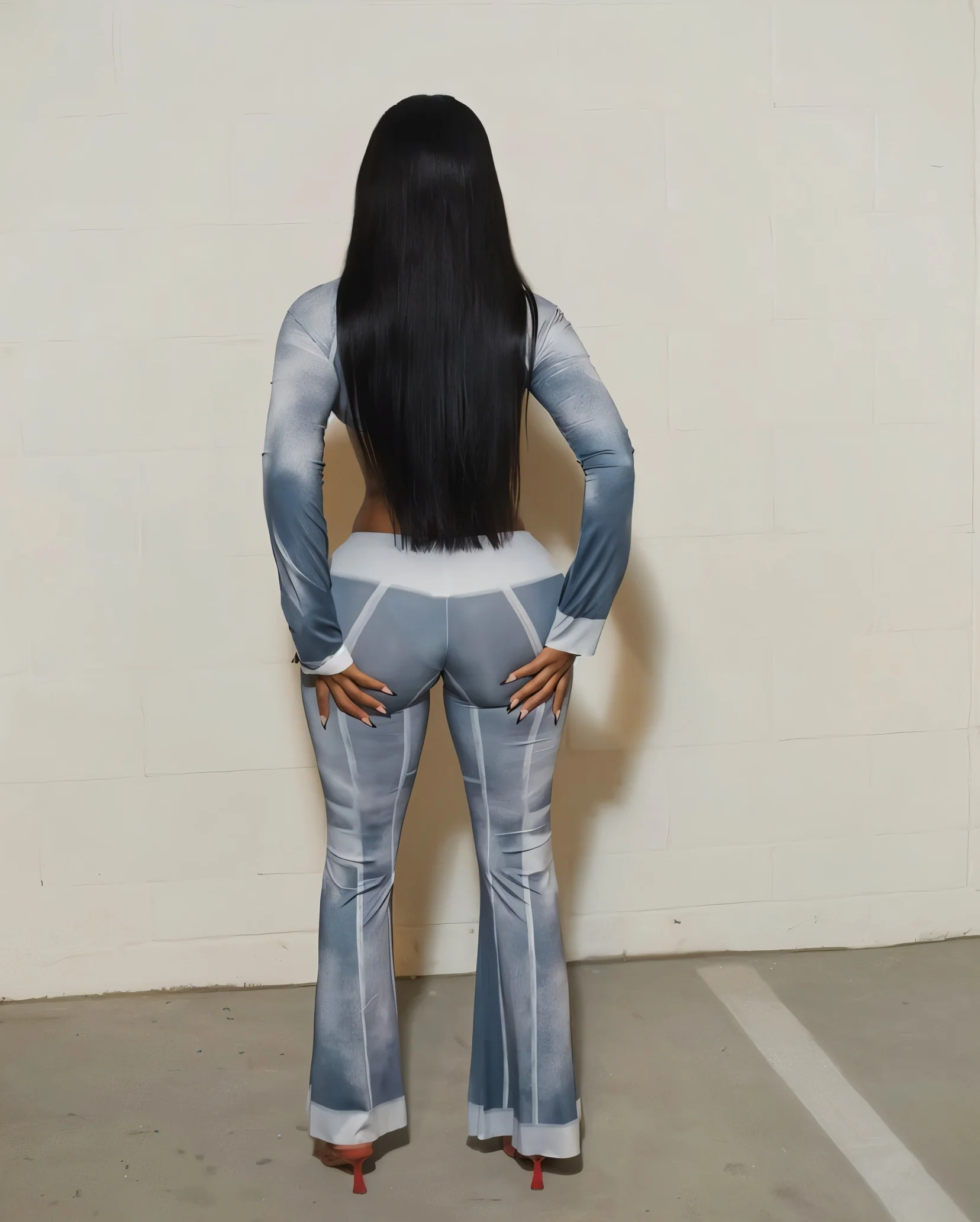 DANIELLE Washed Cropped Top & Flared Pants Set - Image 6
