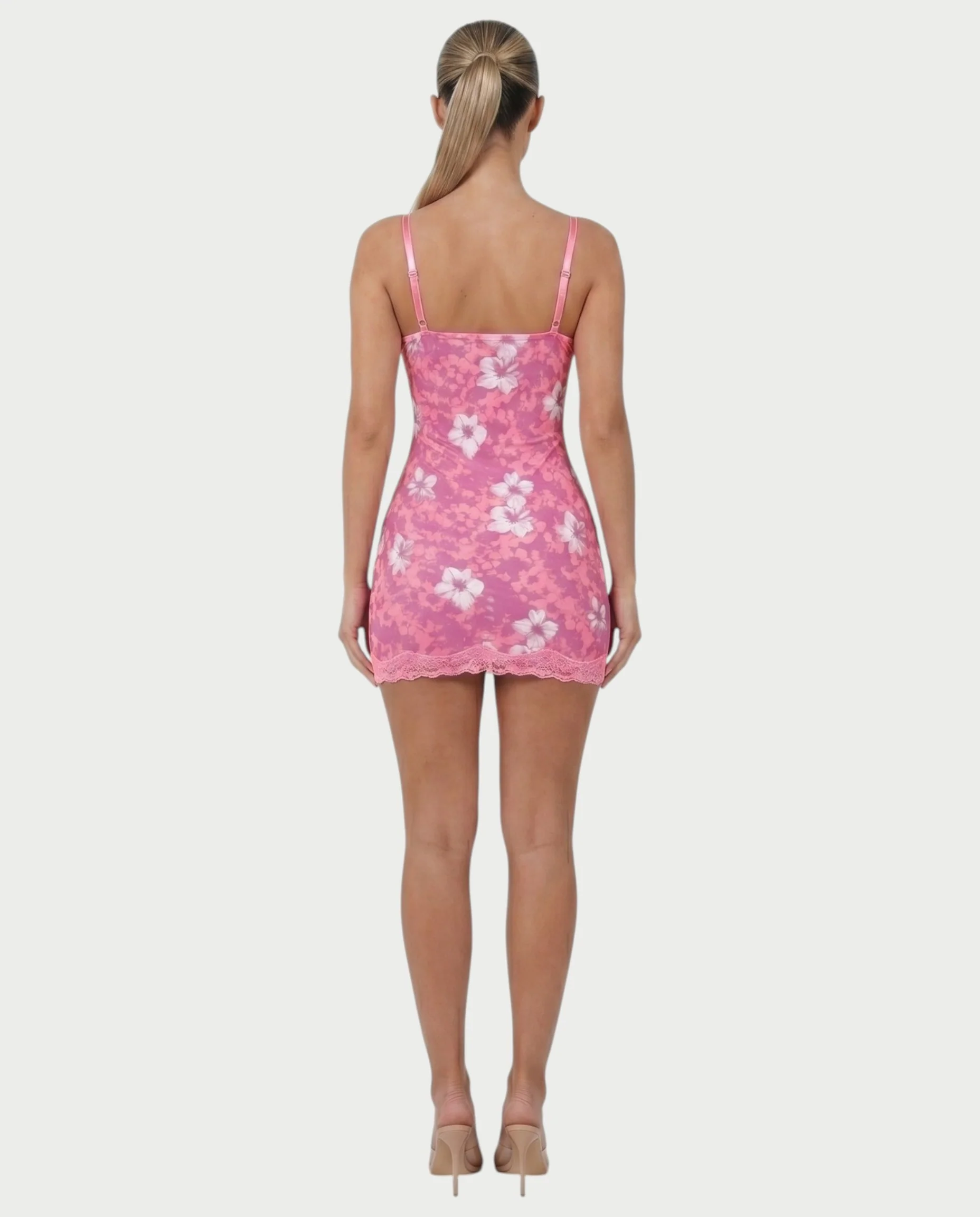 DANYA Floral Lace Bust Bodycon Mini Dress - Image 22