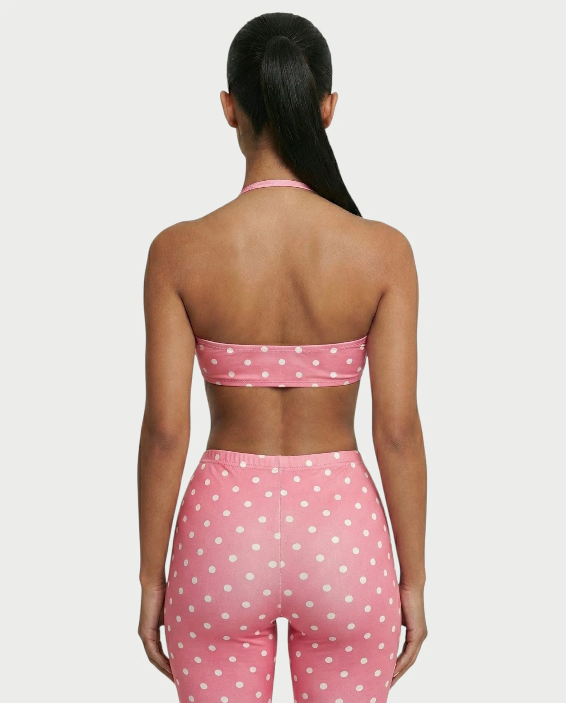 DARYA Polka Dot Bandeau Halter Top & Capri Pants Set - Image 10