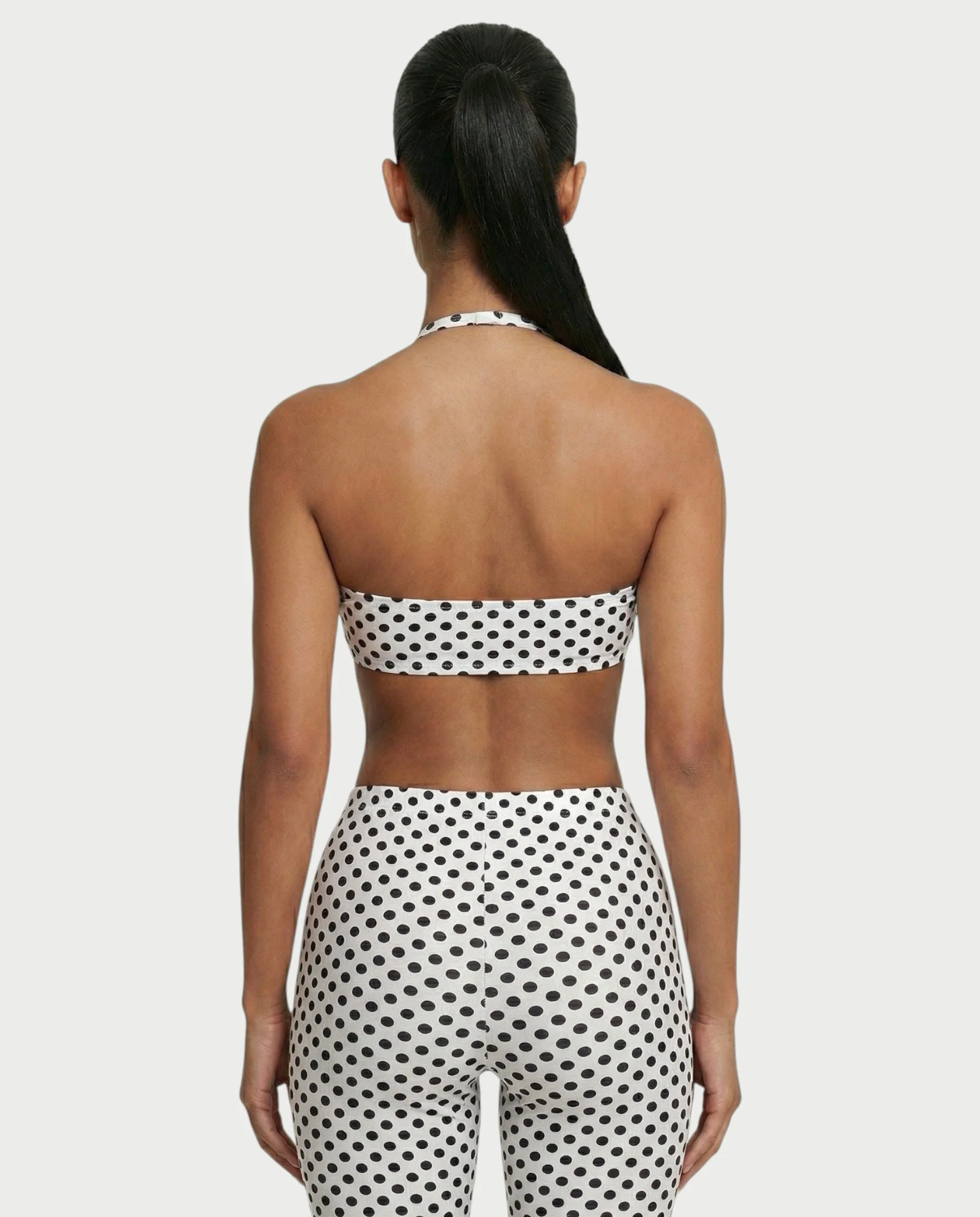 DARYA Polka Dot Bandeau Halter Top & Capri Pants Set - Image 25