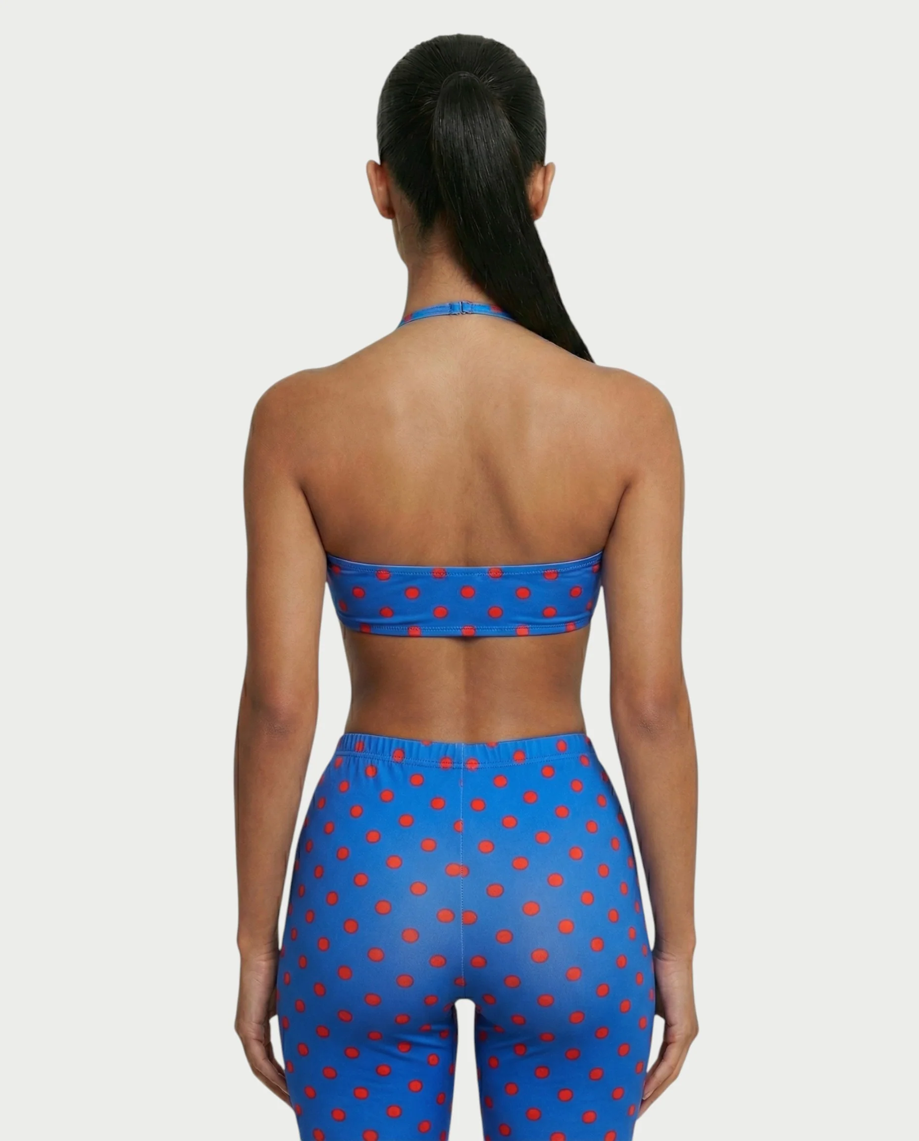 DARYA Polka Dot Bandeau Halter Top & Capri Pants Set - Image 30