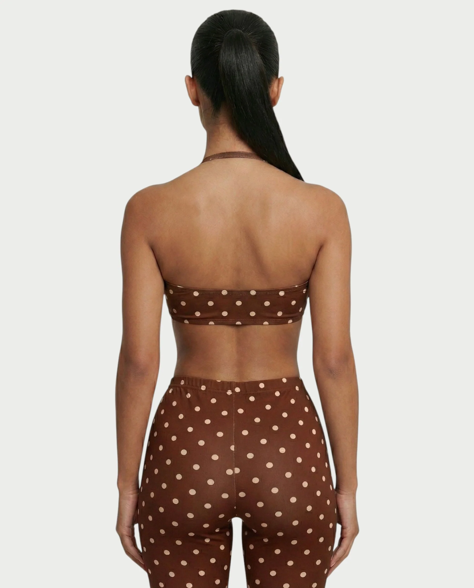 DARYA Polka Dot Bandeau Halter Top & Capri Pants Set - Image 35