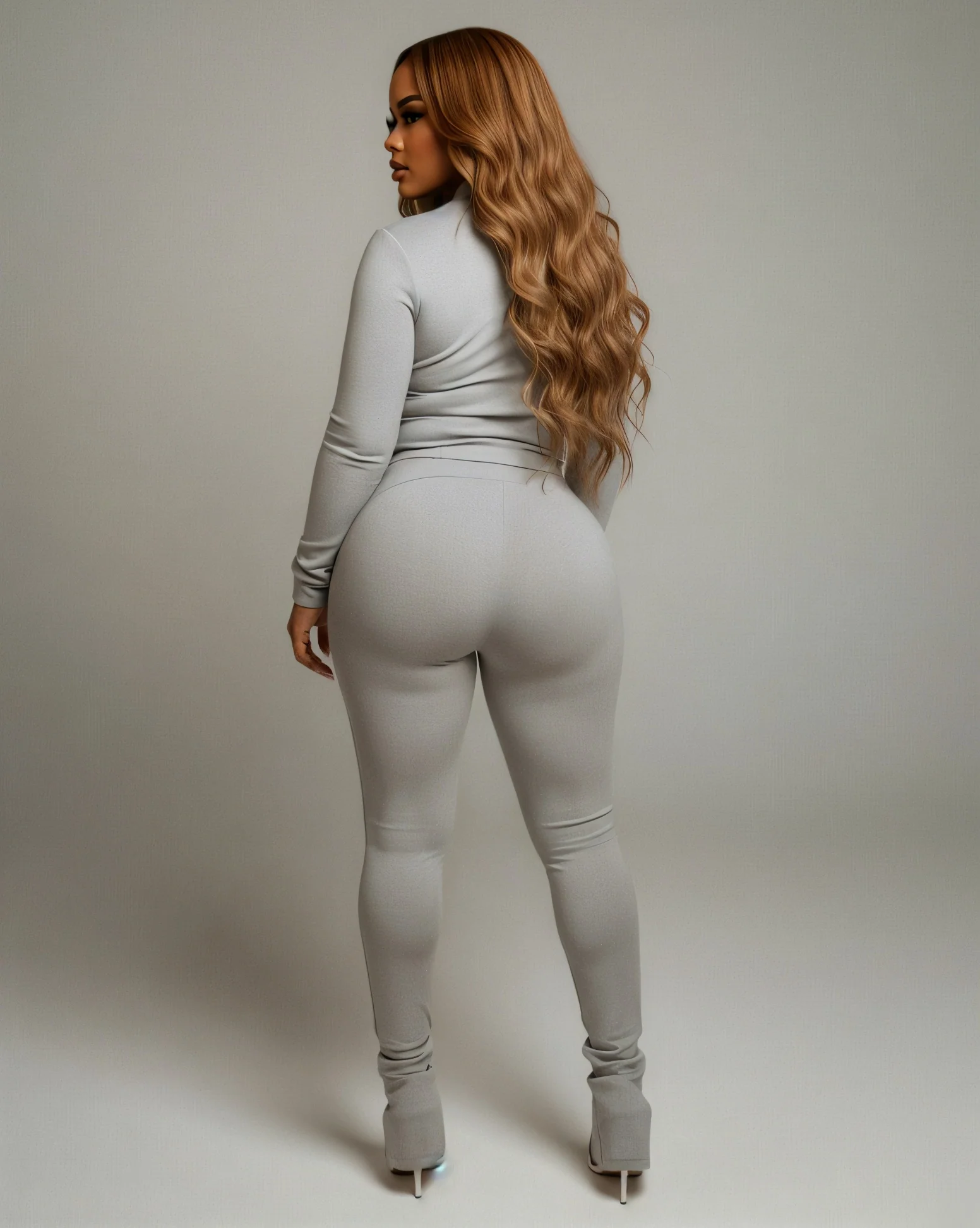 DAVINA Long Sleeve Zip-up Top & Pants Set - Image 4