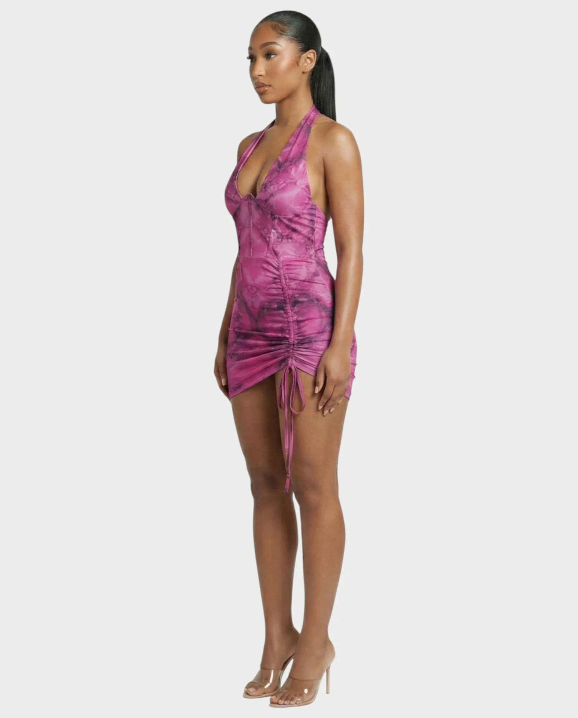 DELARA Halter Mini Dress - Image 3