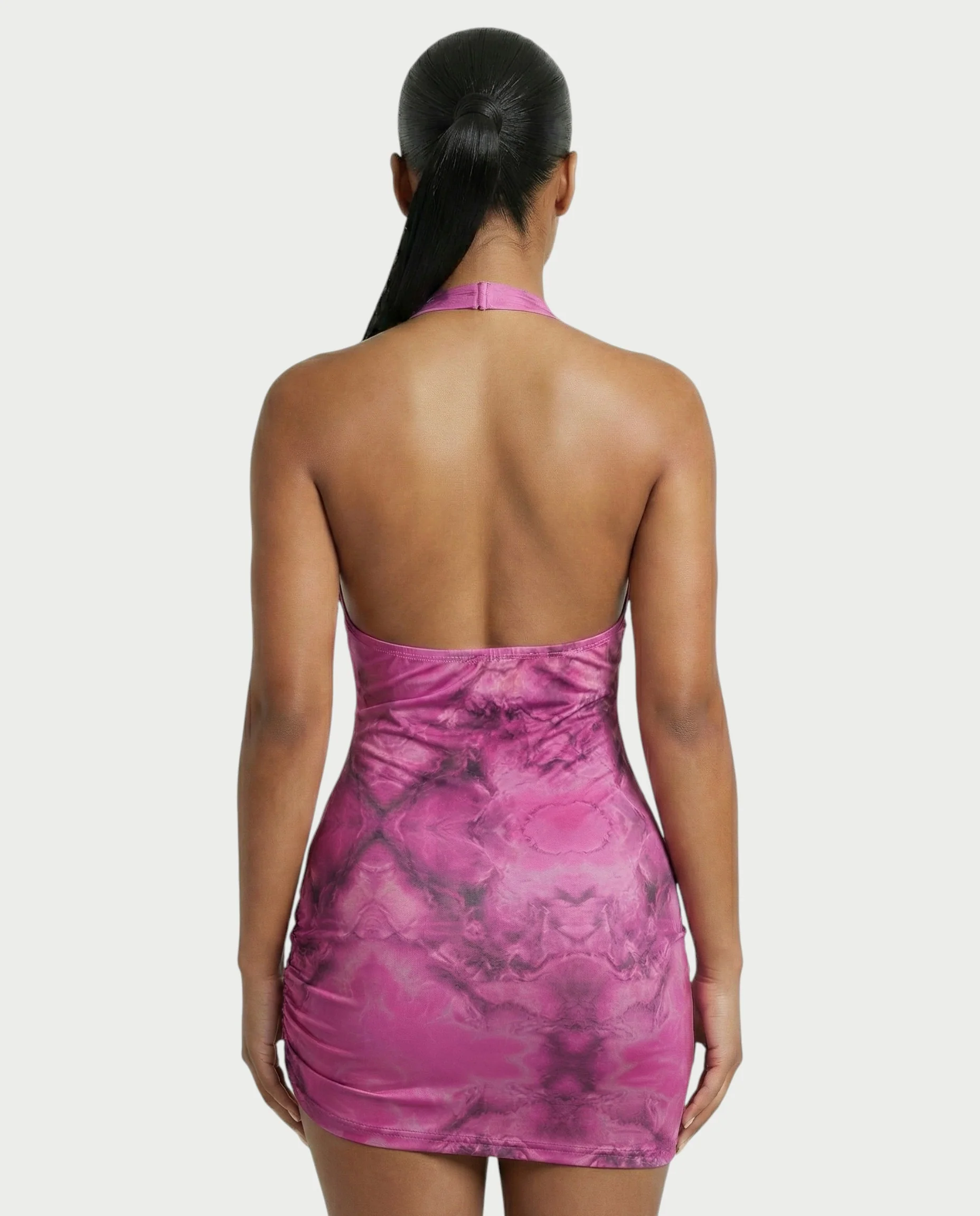 DELARA Halter Mini Dress - Image 5