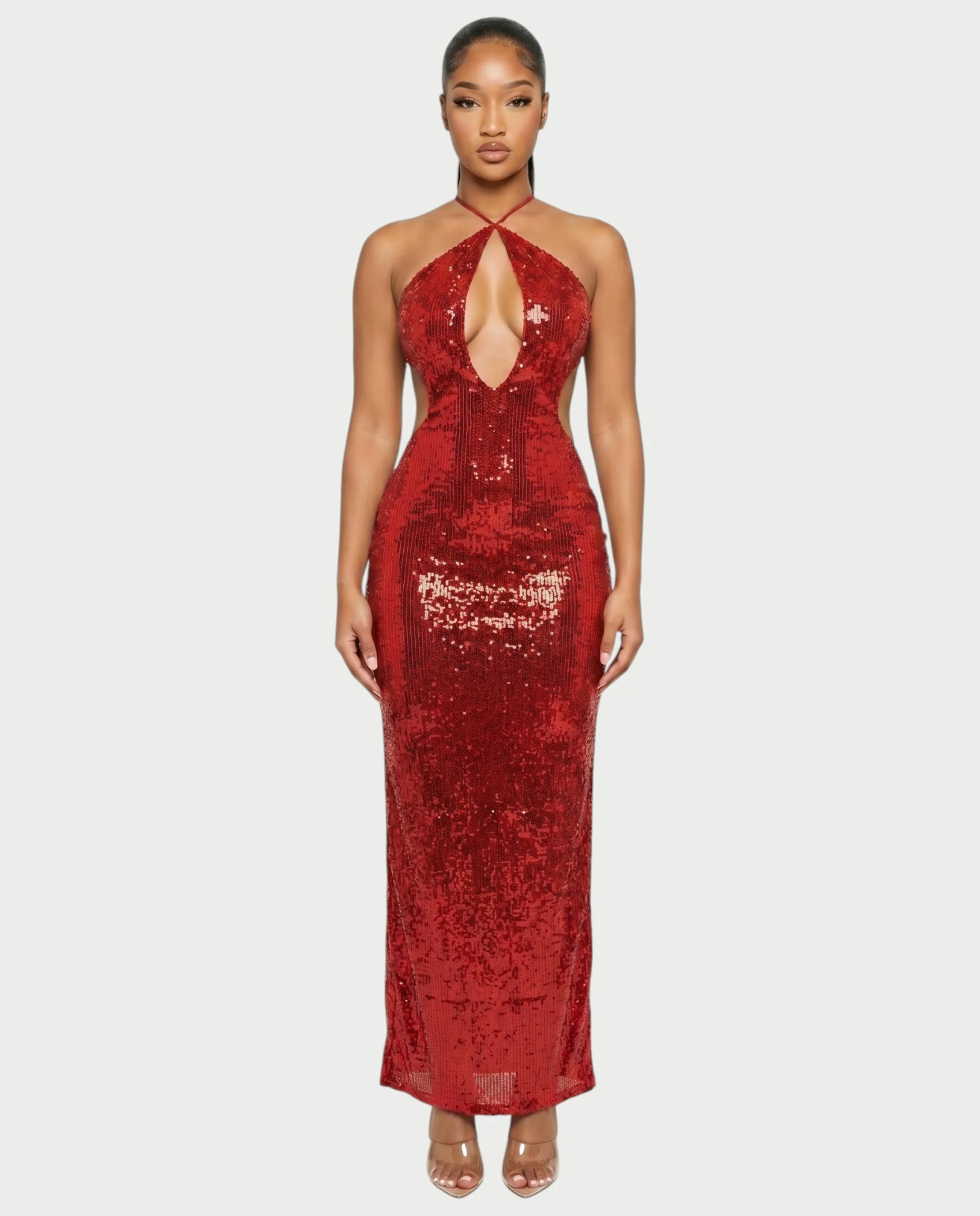 DELYA Sequin Backless Maxi Dress - Image 3