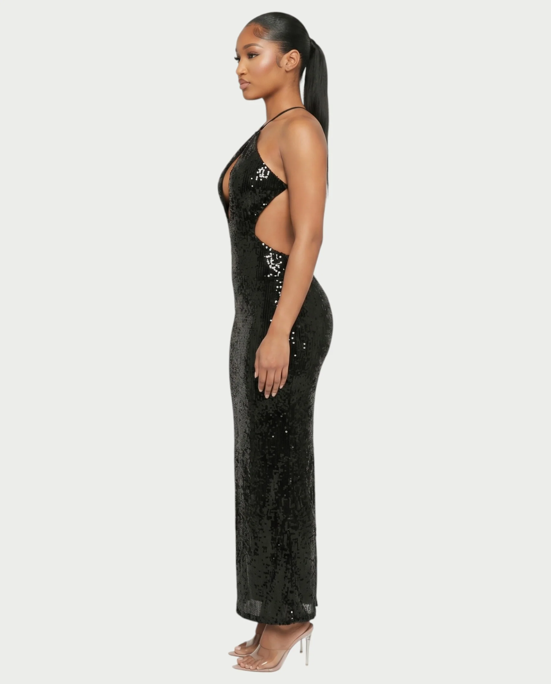 DELYA Sequin Backless Maxi Dress - Image 6