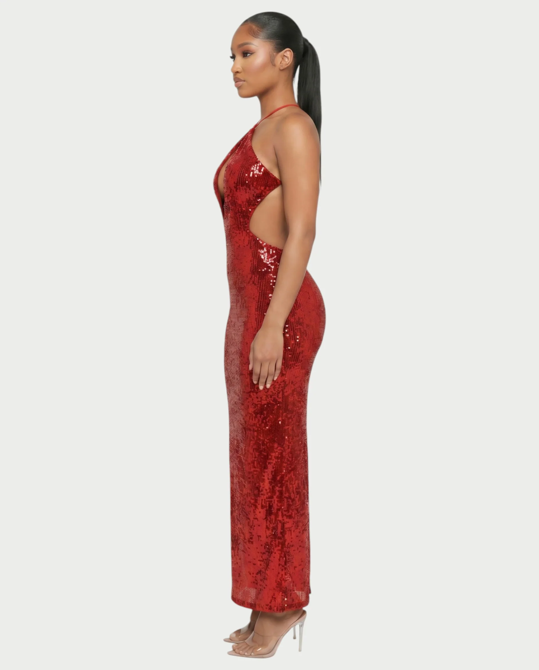 DELYA Sequin Backless Maxi Dress - Image 8
