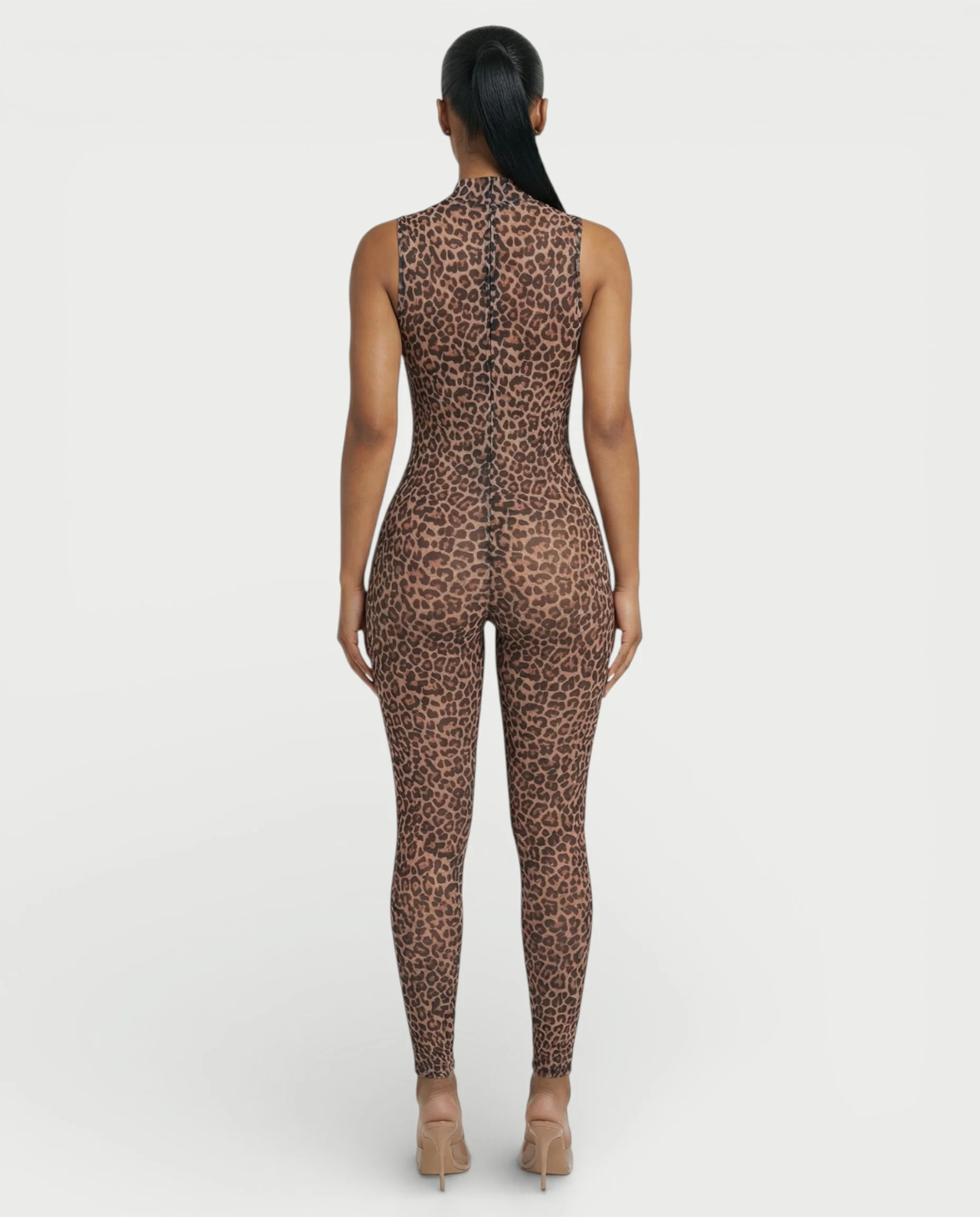 DIONNE High Neck Leopard Jumpsuit - Image 4