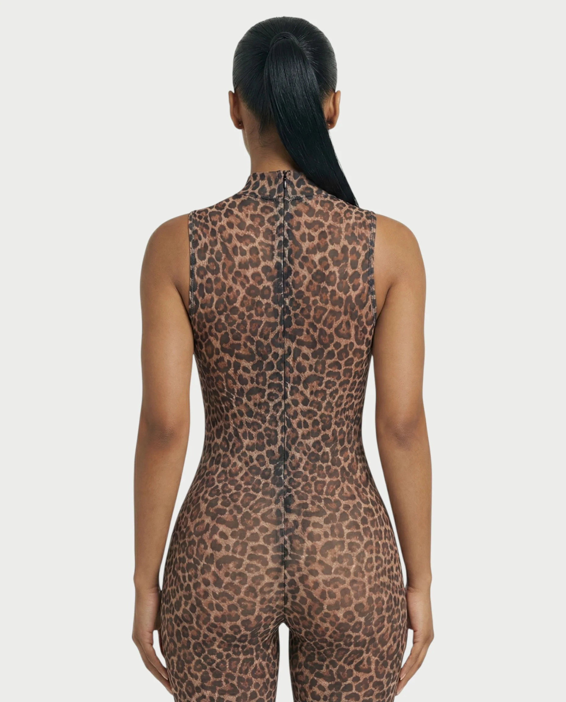 DIONNE High Neck Leopard Jumpsuit - Image 5