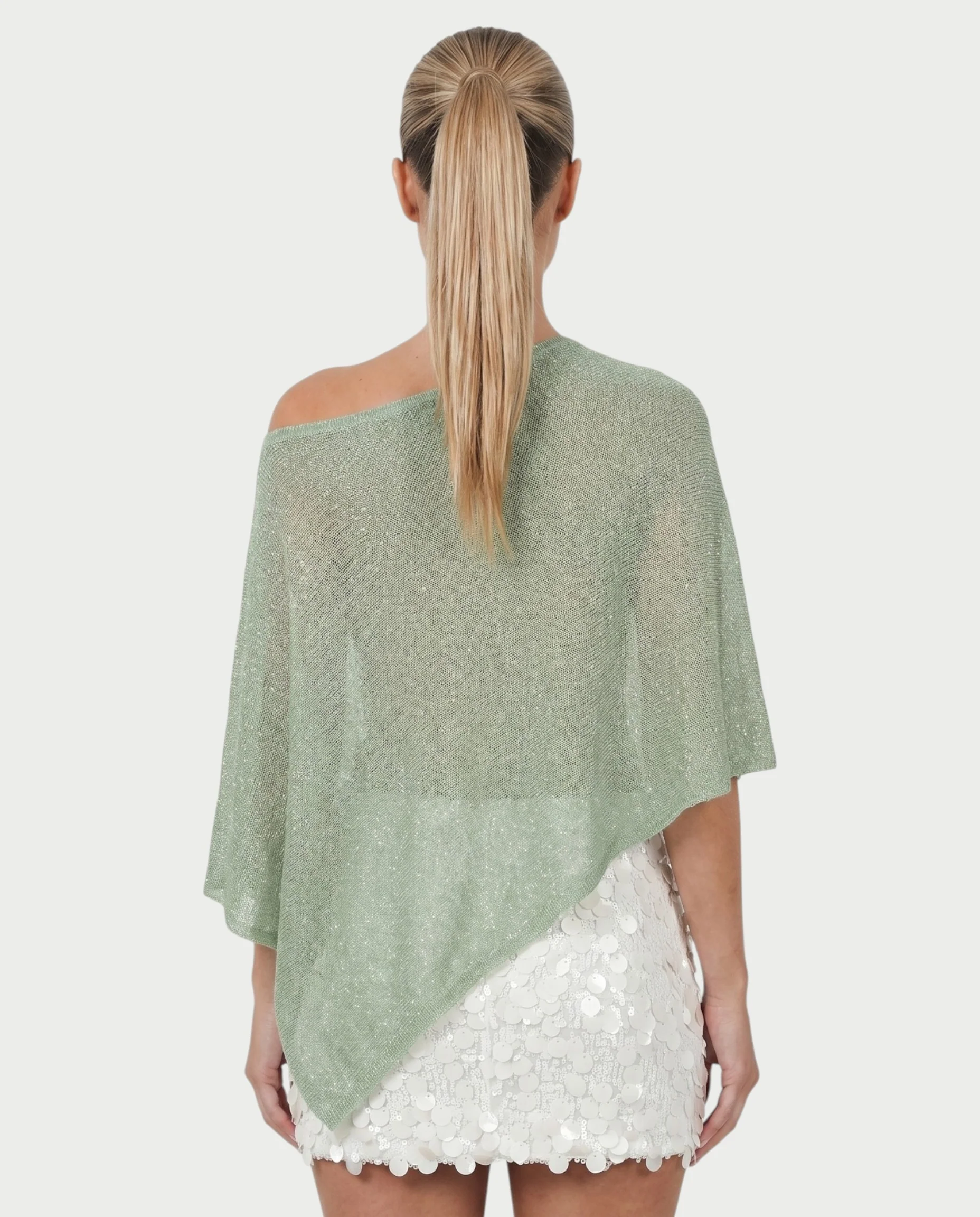 ELANYA Knit Off-Shoulder Cape Top - Image 15
