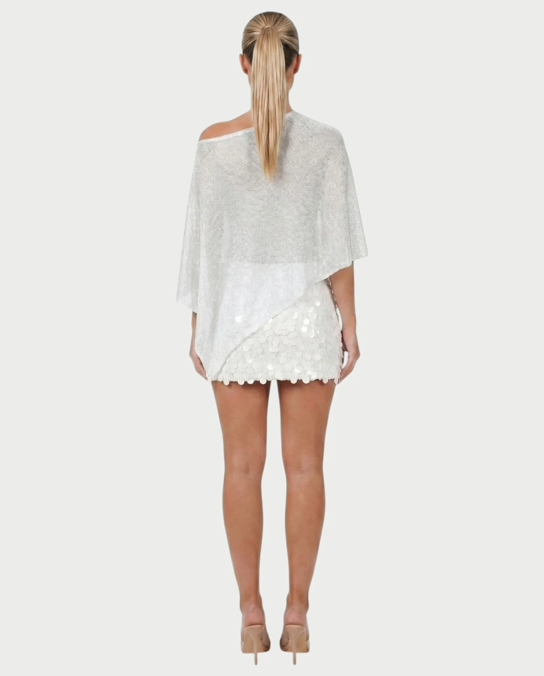 ELANYA Knit Off-Shoulder Cape Top - Image 17