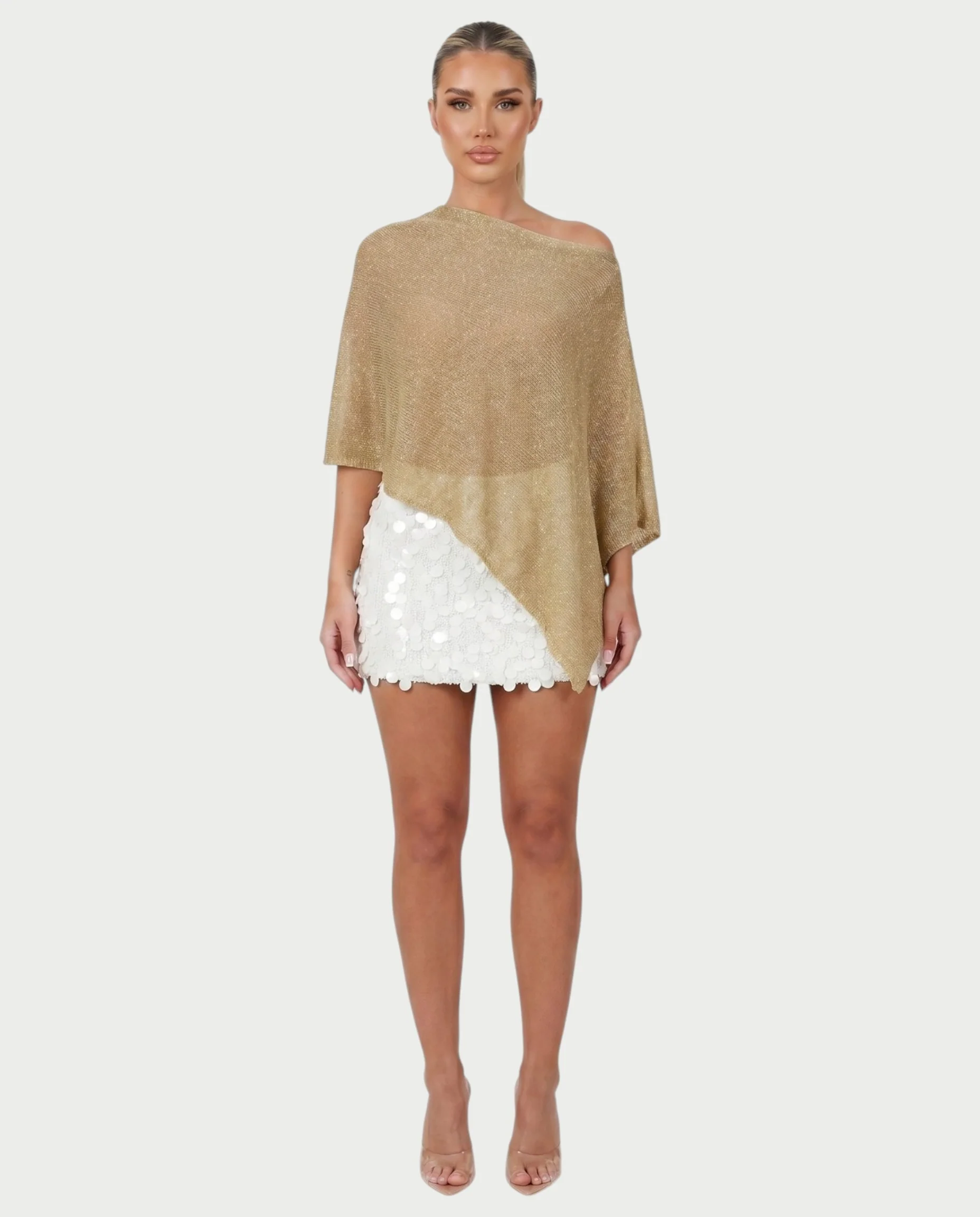 ELANYA Knit Off-Shoulder Cape Top - Image 6