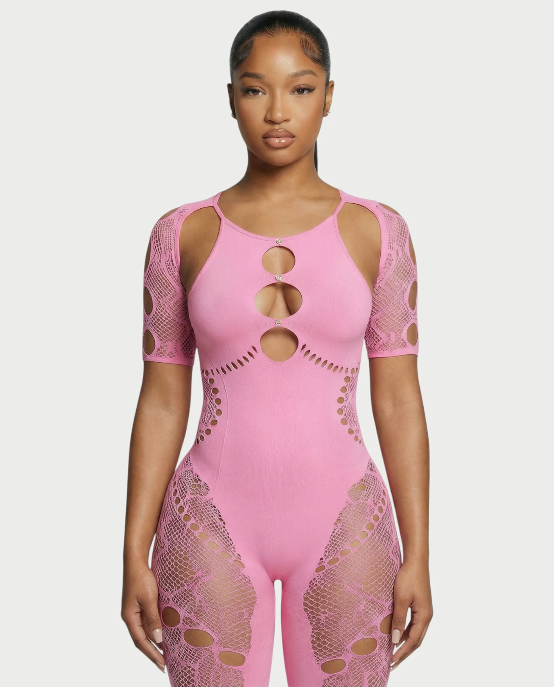 ELISE Cutout Rhinestone Jumpsuit - Image 4