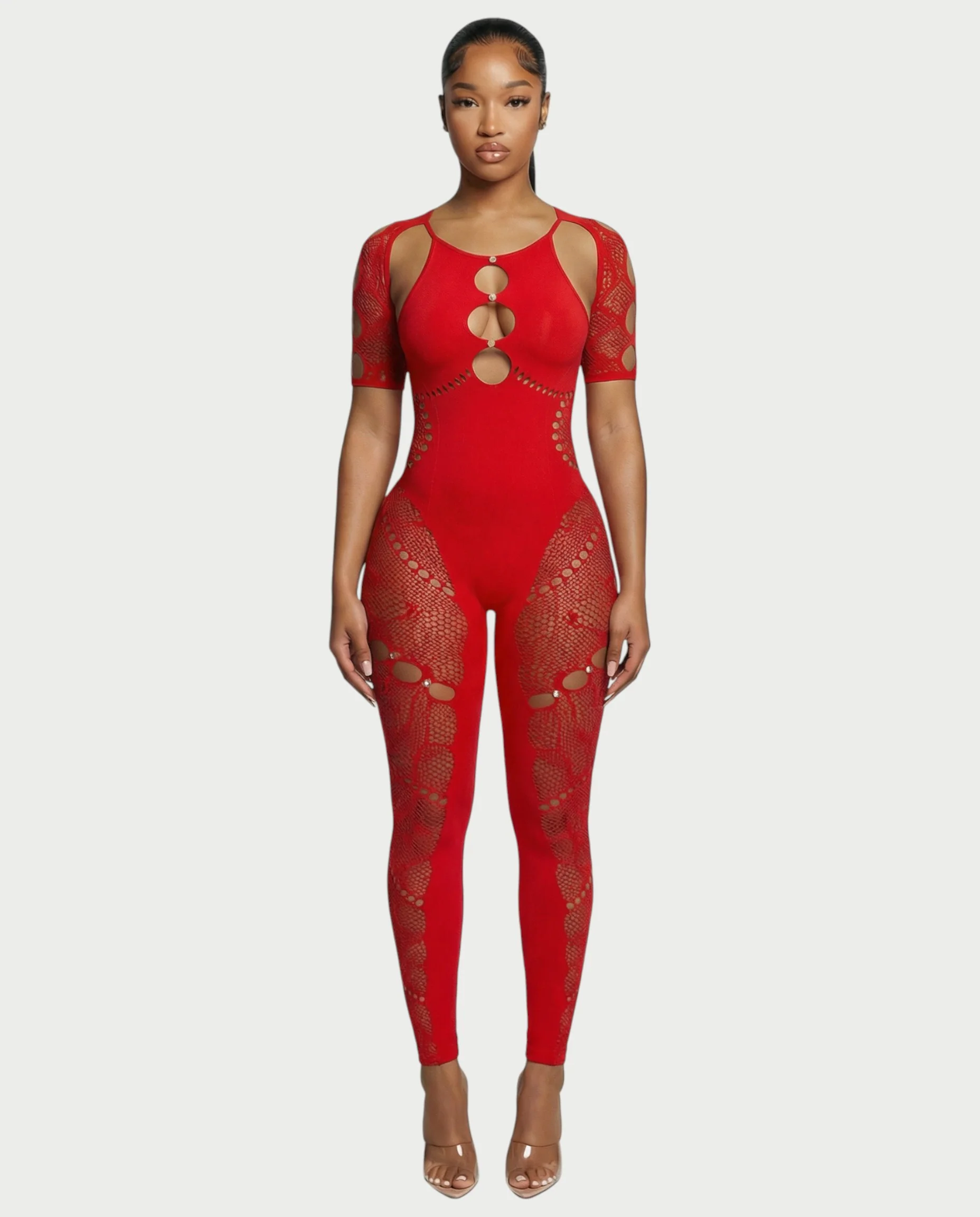 ELISE Cutout Rhinestone Jumpsuit - Image 6