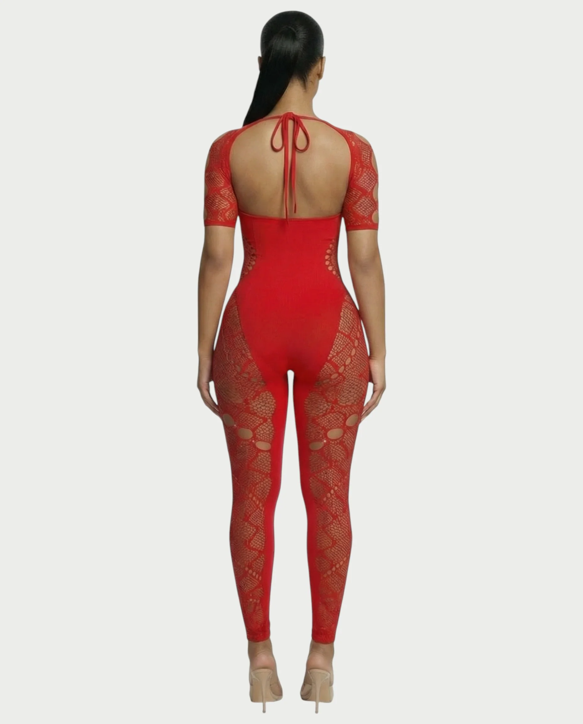 ELISE Cutout Rhinestone Jumpsuit - Image 7
