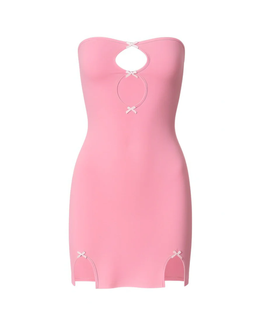 ELLERY Strapless Bow Cutout Mini Dress - Image 3