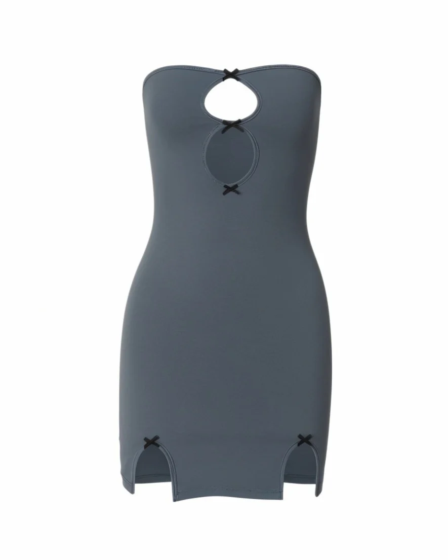ELLERY Strapless Bow Cutout Mini Dress - Image 7
