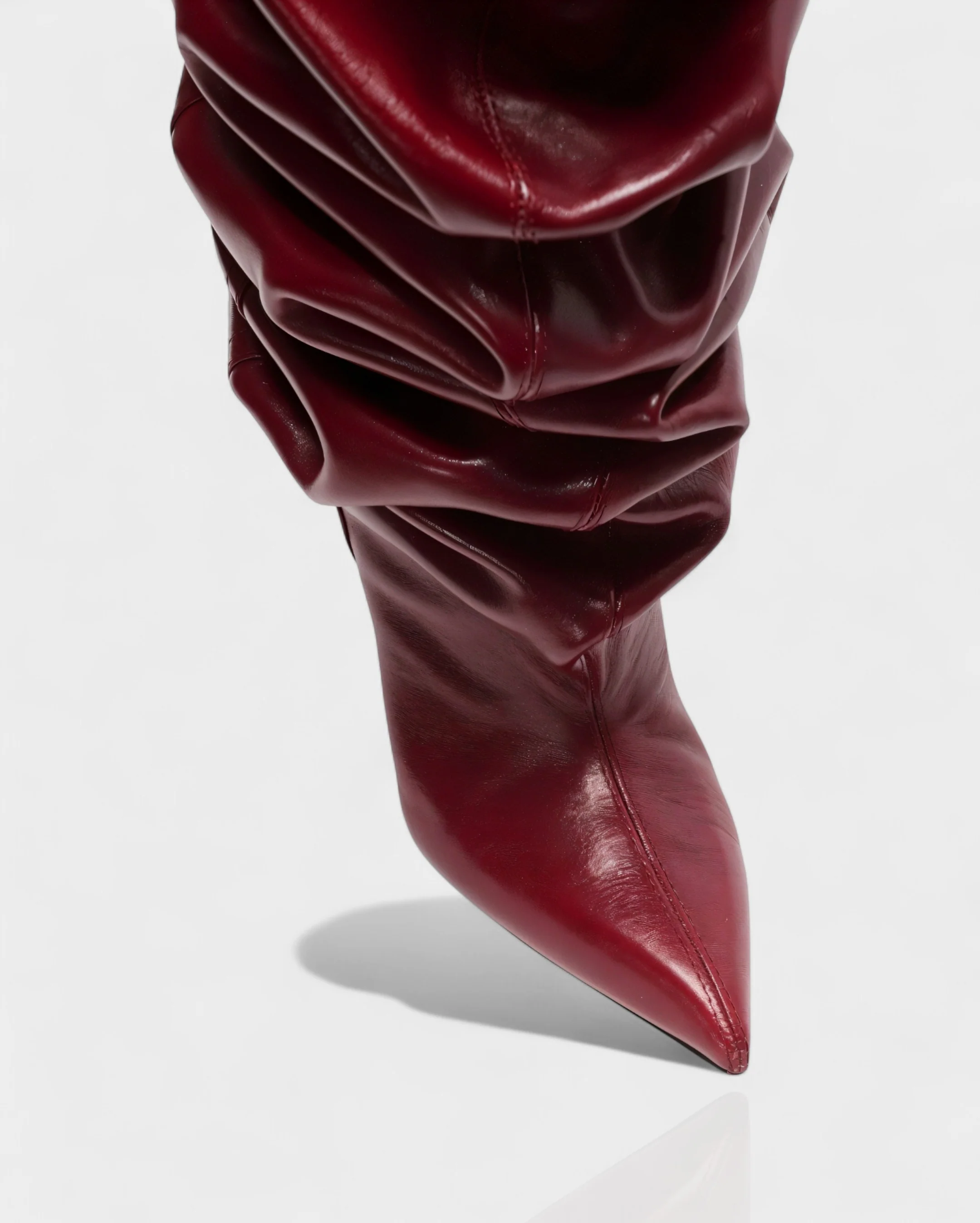 ELOURA Slouch Knee-High Wedge Heel Boots - Image 12
