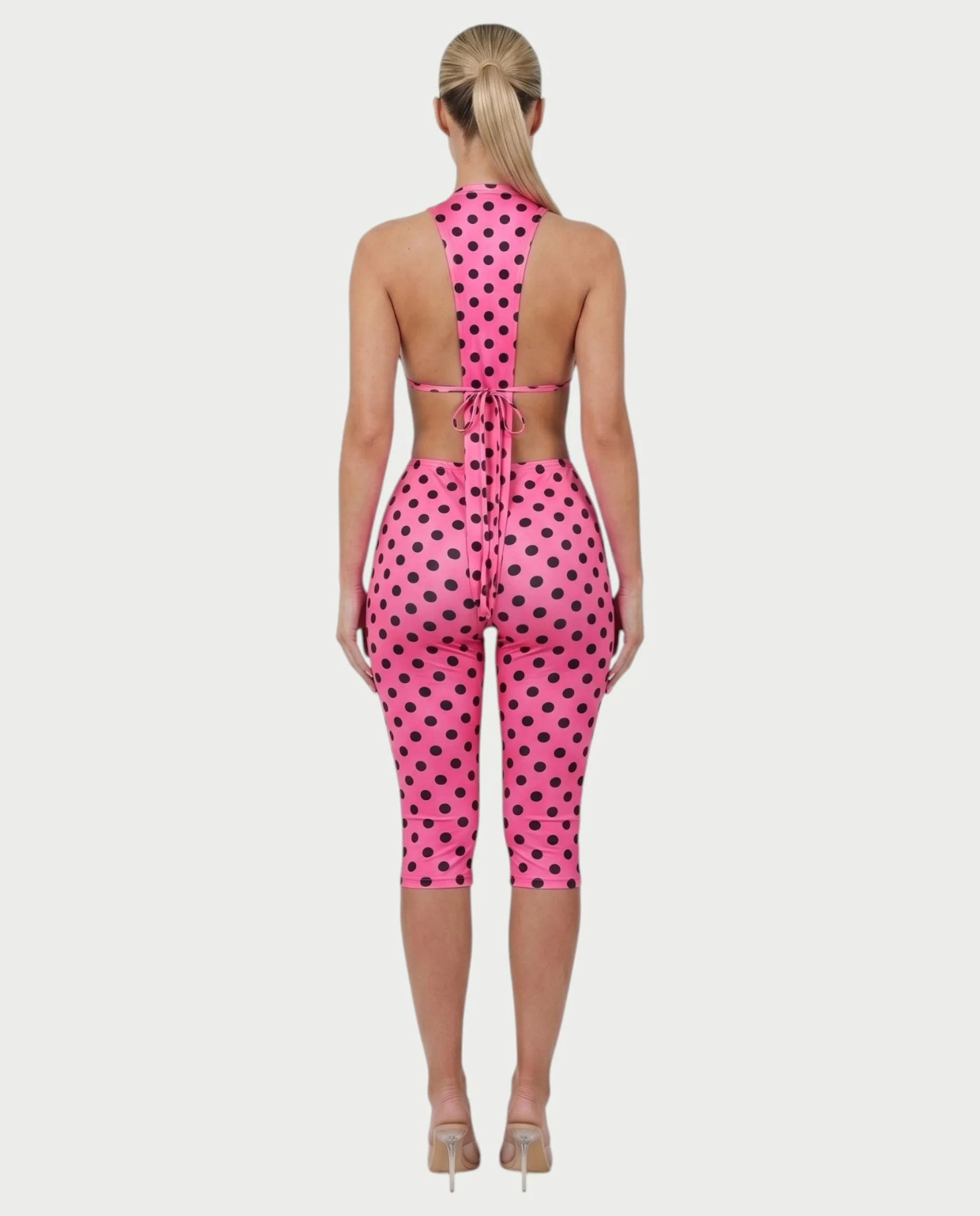 ELYNDRA Open Back Tie-Waist Polka Dot Romper - Image 12