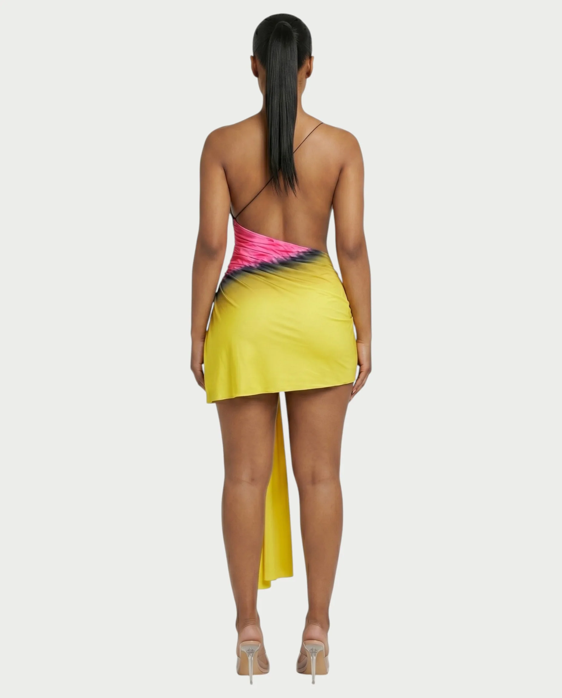 ELYSIAN Ruched Draped Bodycon Mini Dress - Image 2