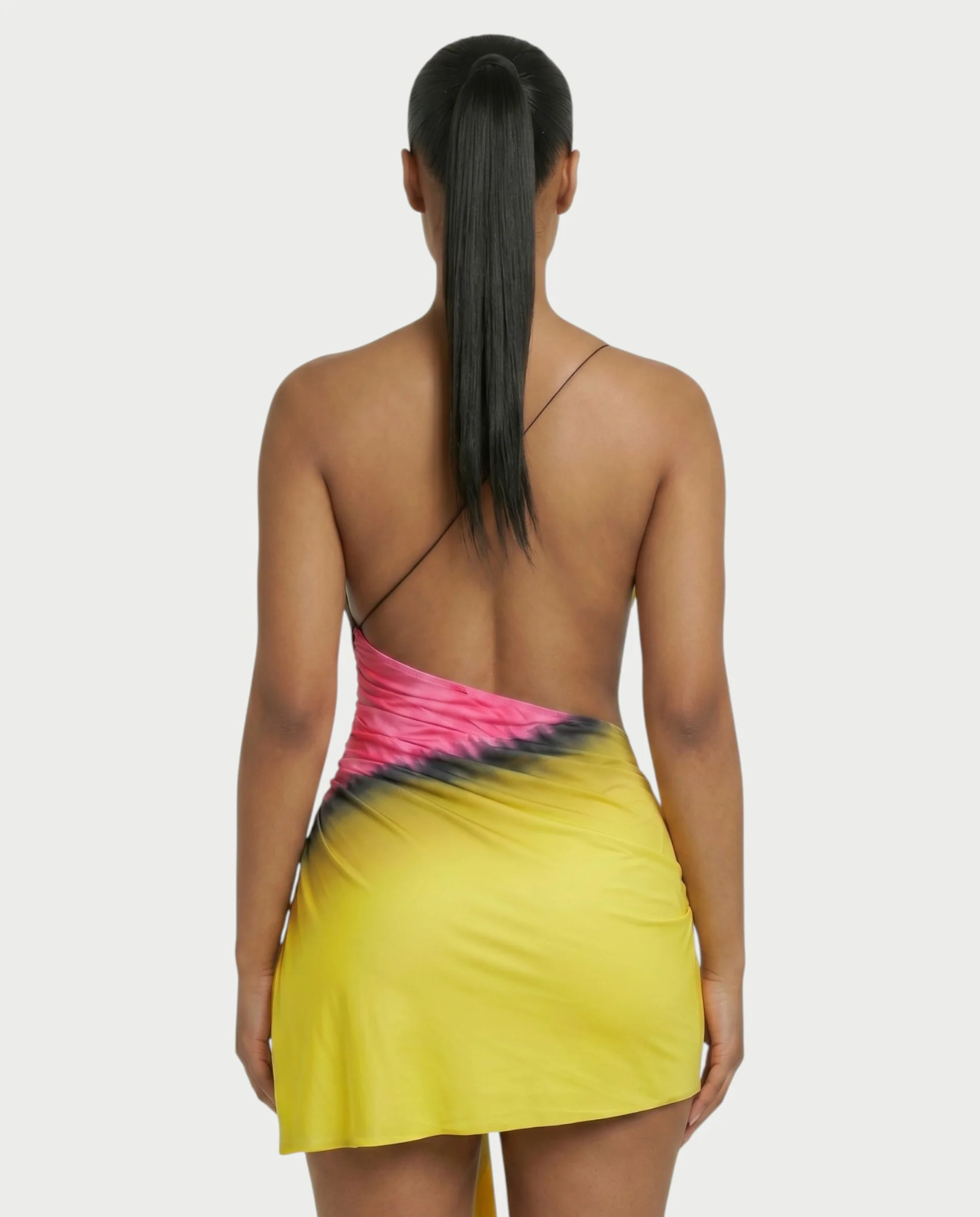 ELYSIAN Ruched Draped Bodycon Mini Dress - Image 5
