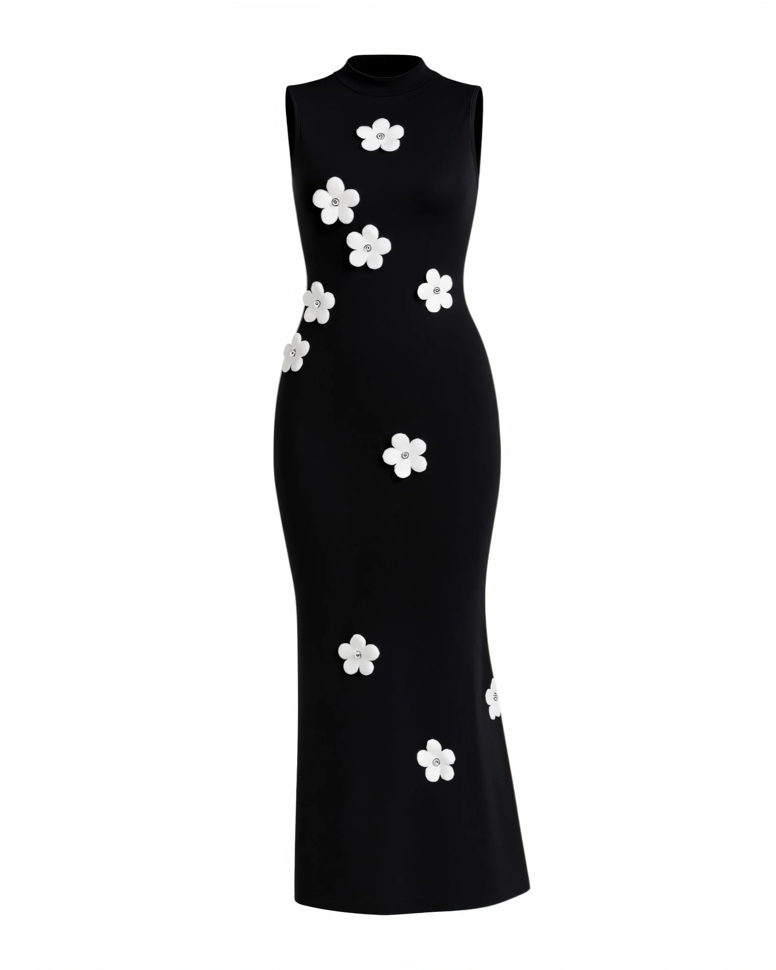 ESTRA Floral Appliqué Sleeveless Maxi Dress - Image 4