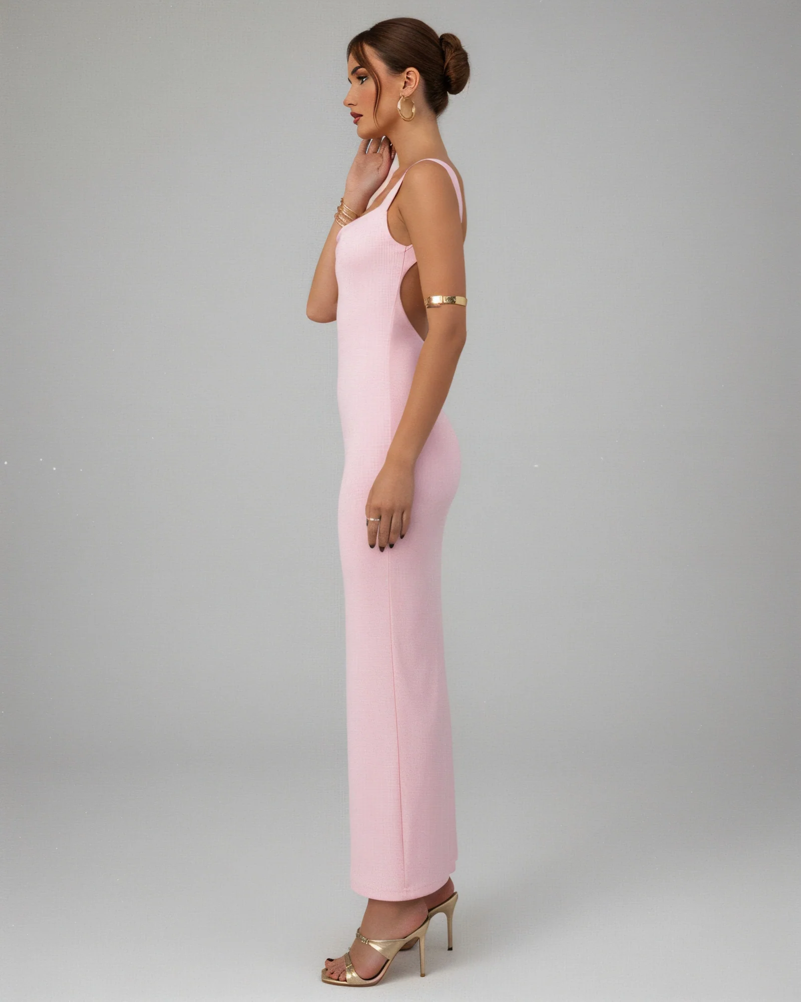 EVELLE Satin Bow-Back Maxi Dress - Image 7