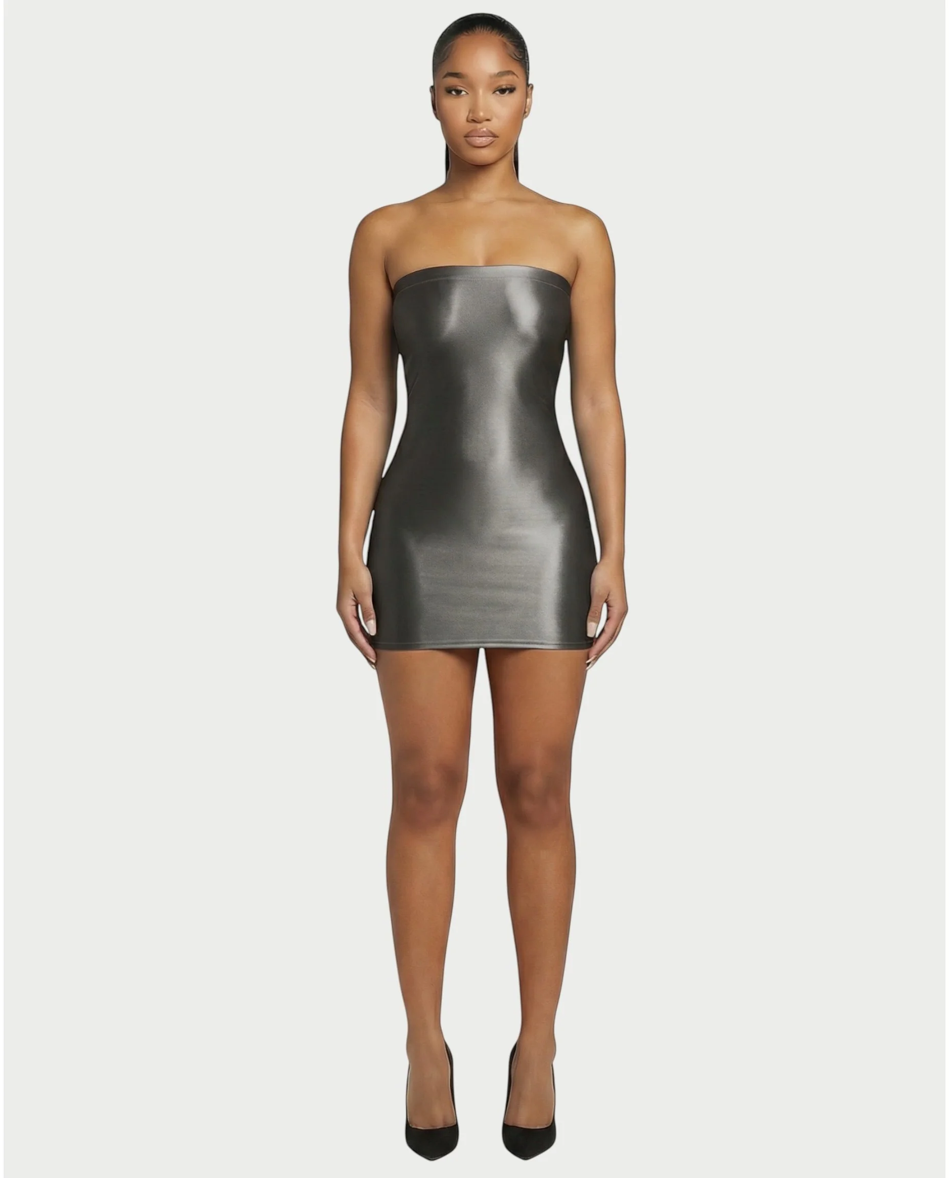 EVELORE Satin Tube Bodycon Mini Dress - Image 11