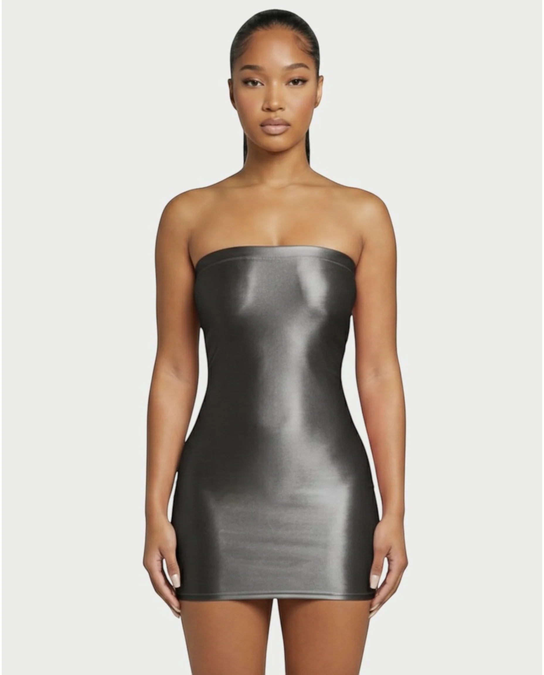 EVELORE Satin Tube Bodycon Mini Dress - Image 12