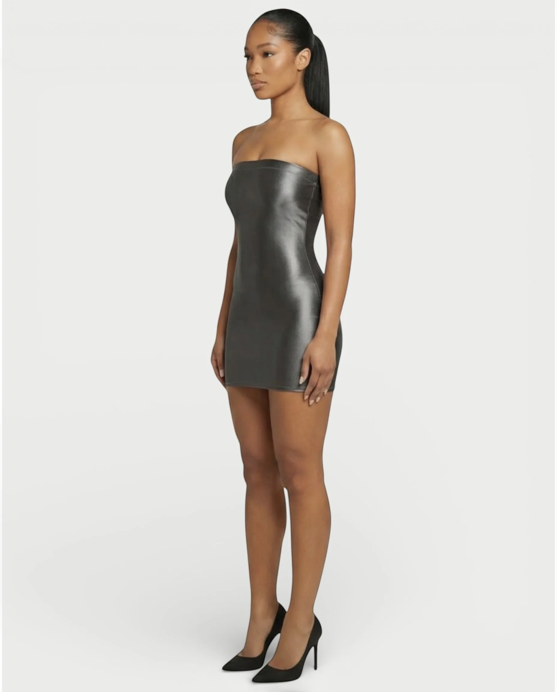EVELORE Satin Tube Bodycon Mini Dress - Image 13