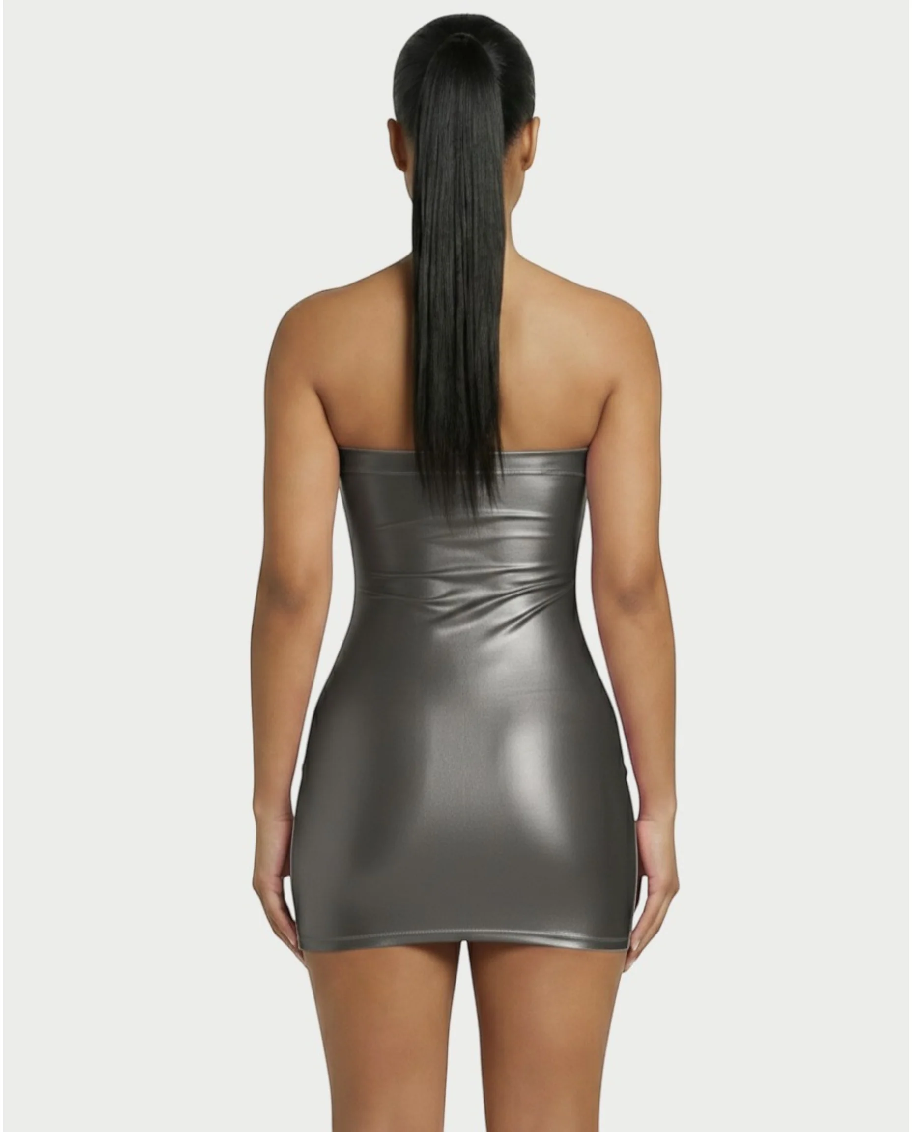 EVELORE Satin Tube Bodycon Mini Dress - Image 15