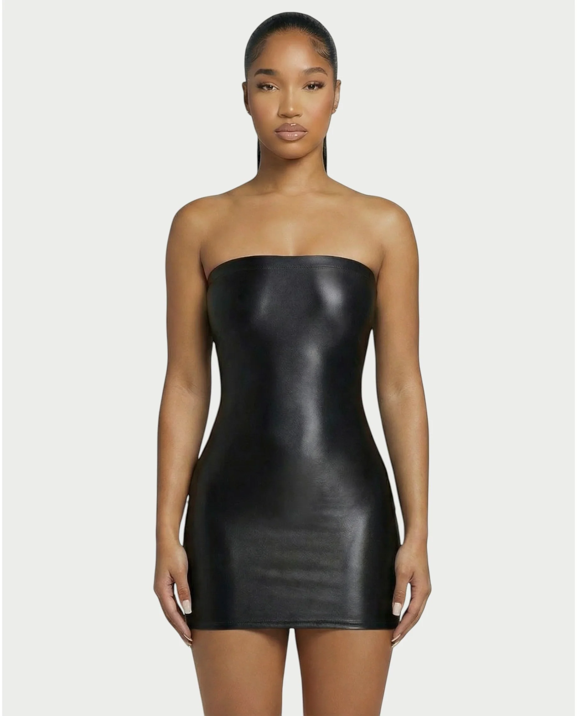EVELORE Satin Tube Bodycon Mini Dress - Image 17