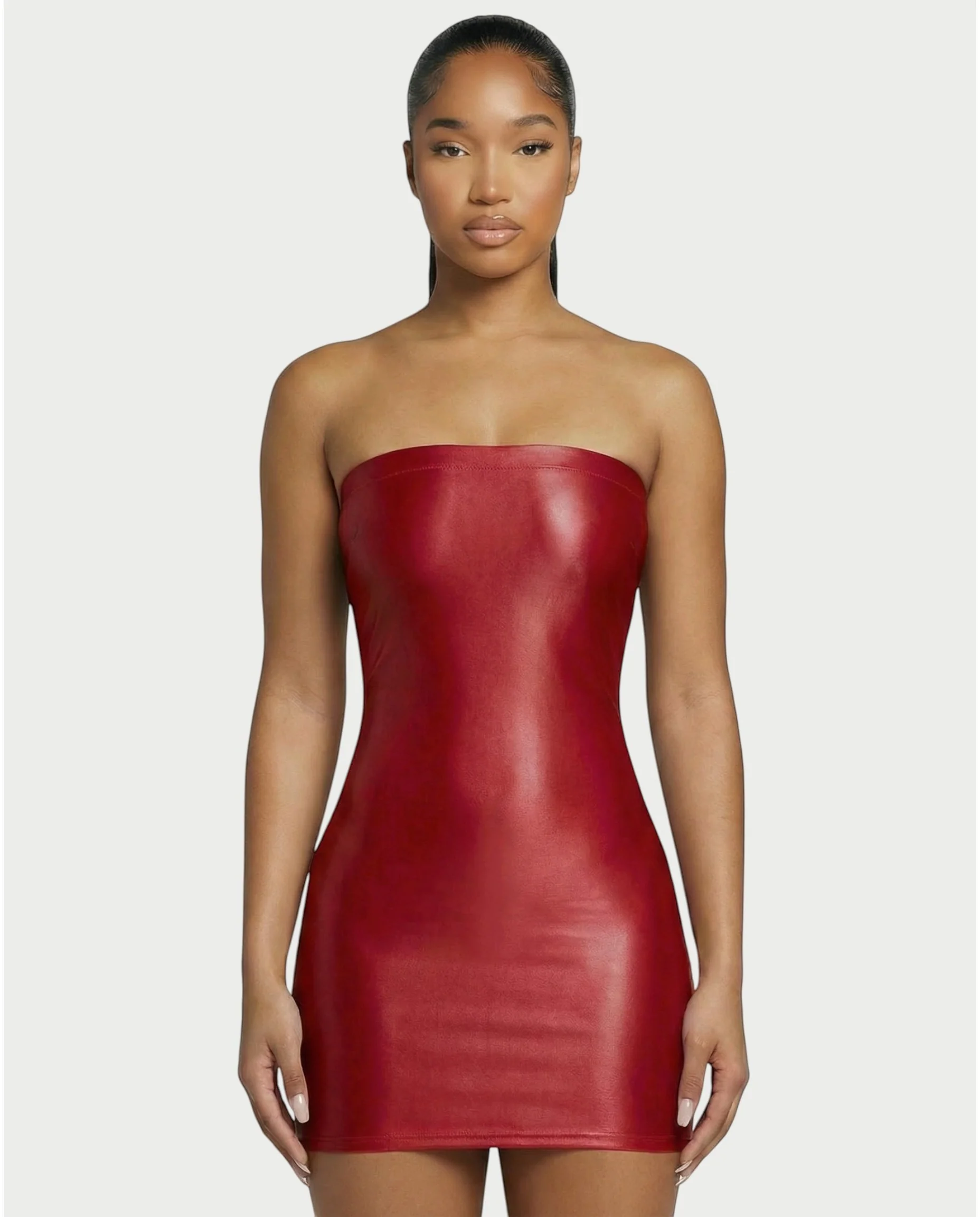 EVELORE Satin Tube Bodycon Mini Dress - Image 7