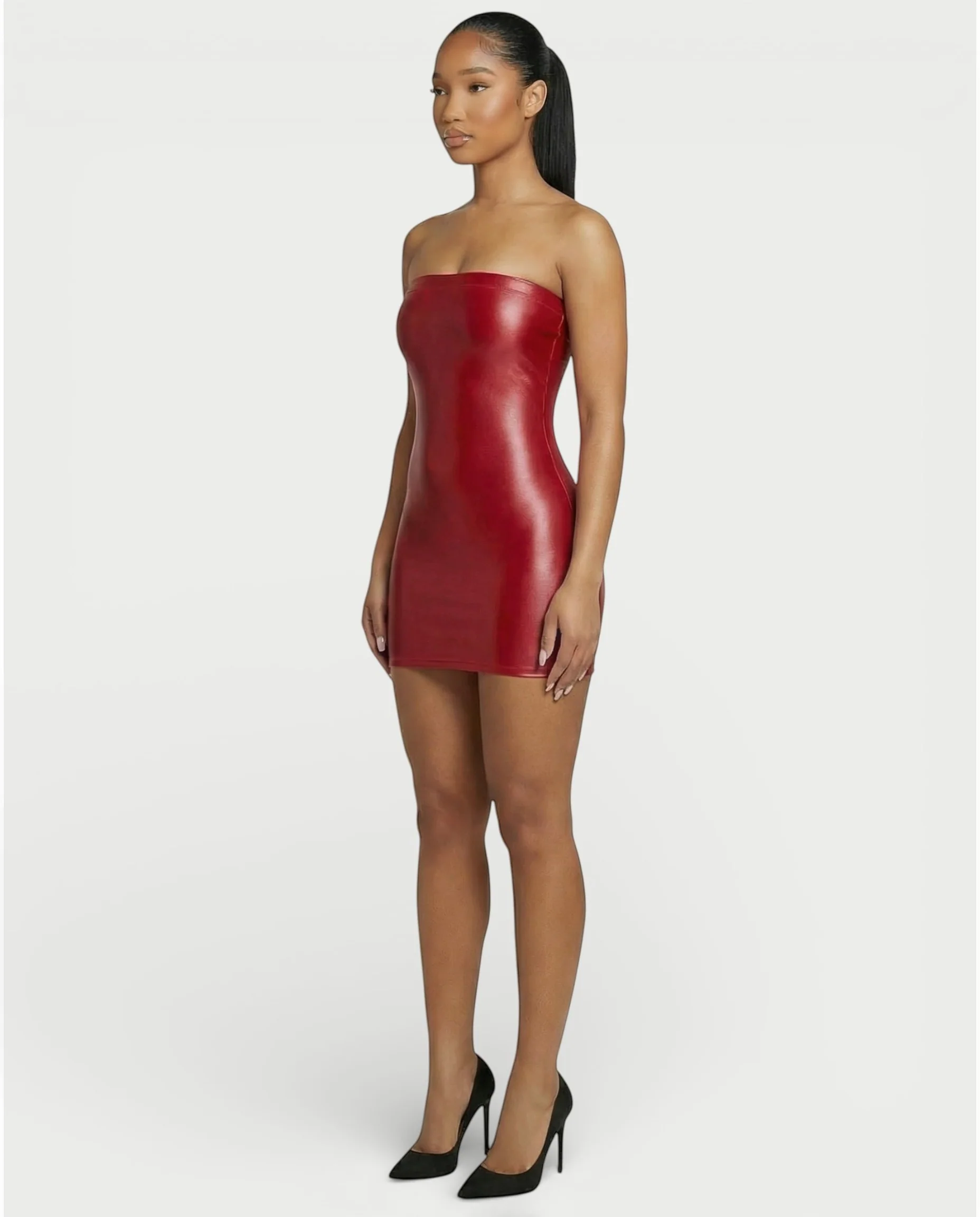 EVELORE Satin Tube Bodycon Mini Dress - Image 8