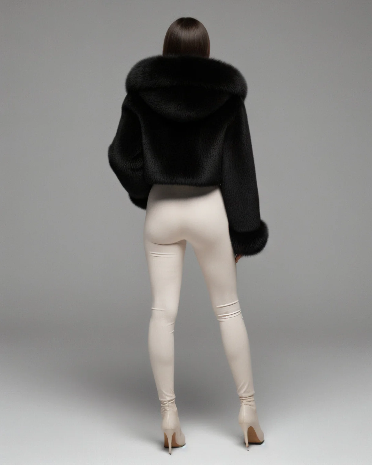 EZRA Plush Oversized Faux Fur Hooded Jacket - Image 10