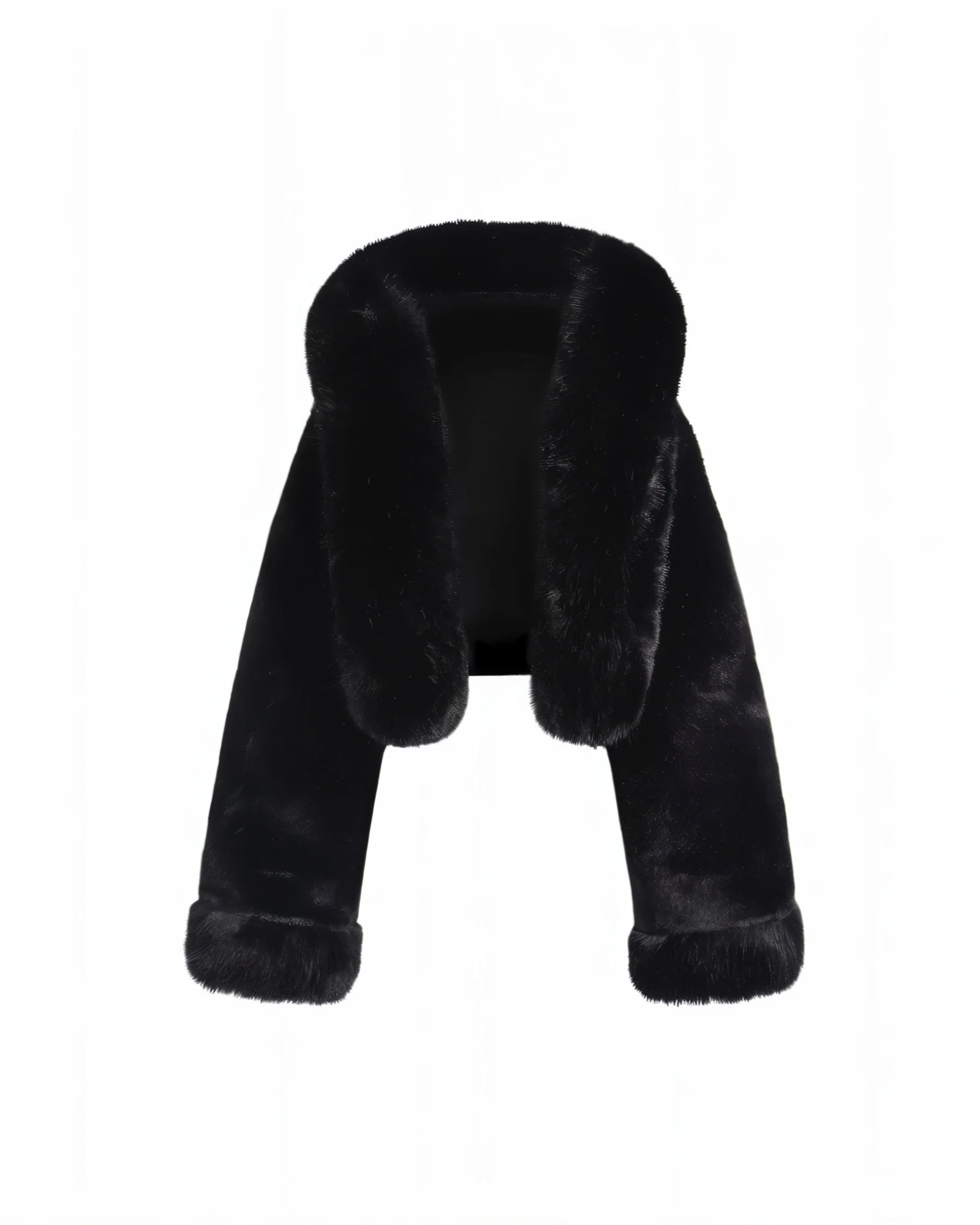EZRA Plush Oversized Faux Fur Hooded Jacket - Image 11