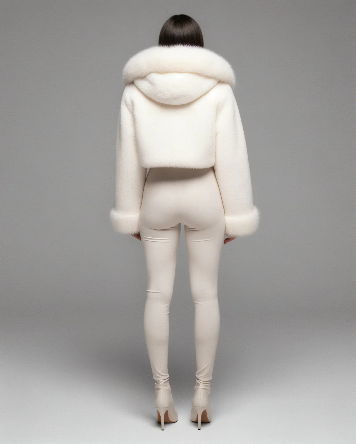 EZRA Plush Oversized Faux Fur Hooded Jacket - Image 4