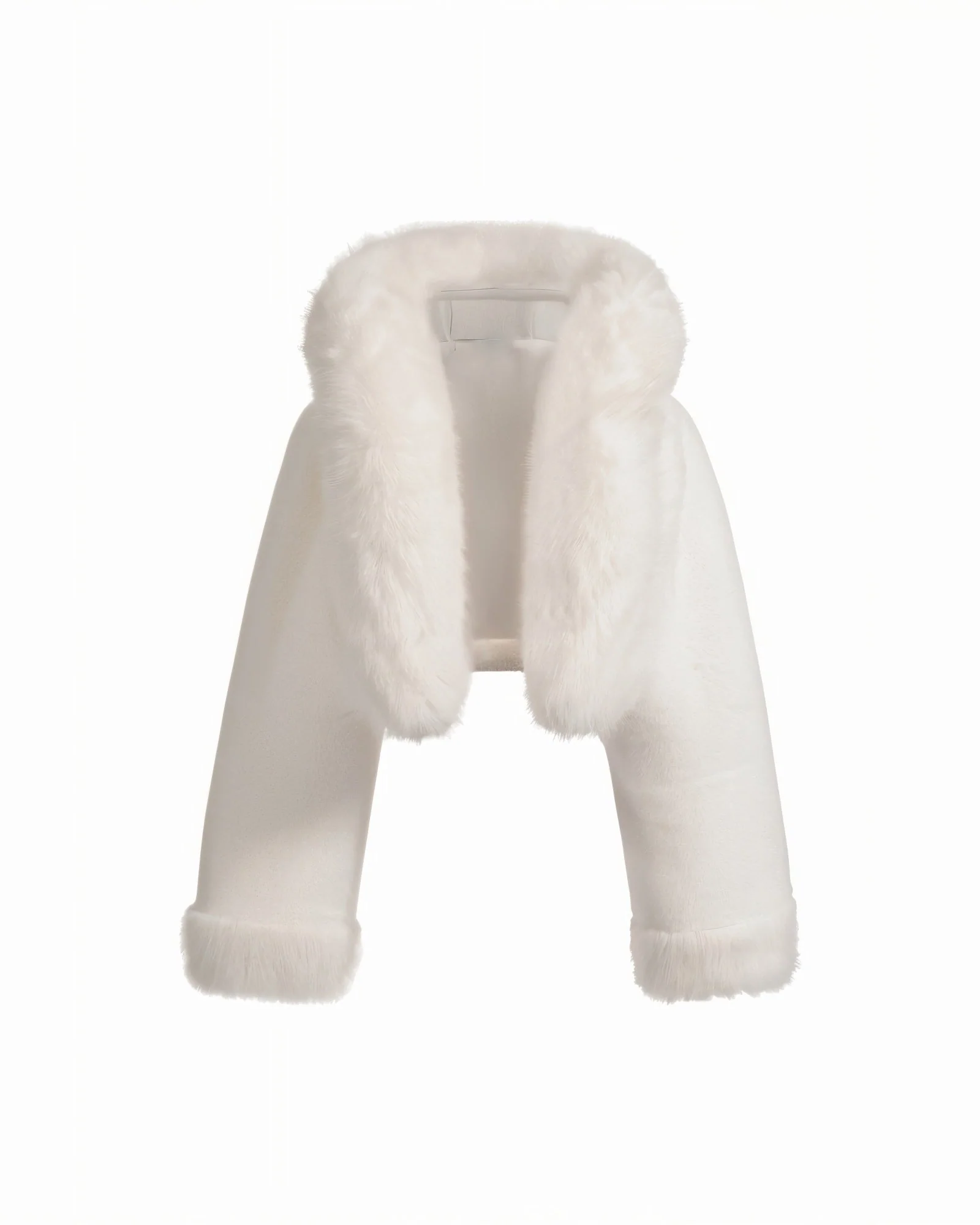 EZRA Plush Oversized Faux Fur Hooded Jacket - Image 5
