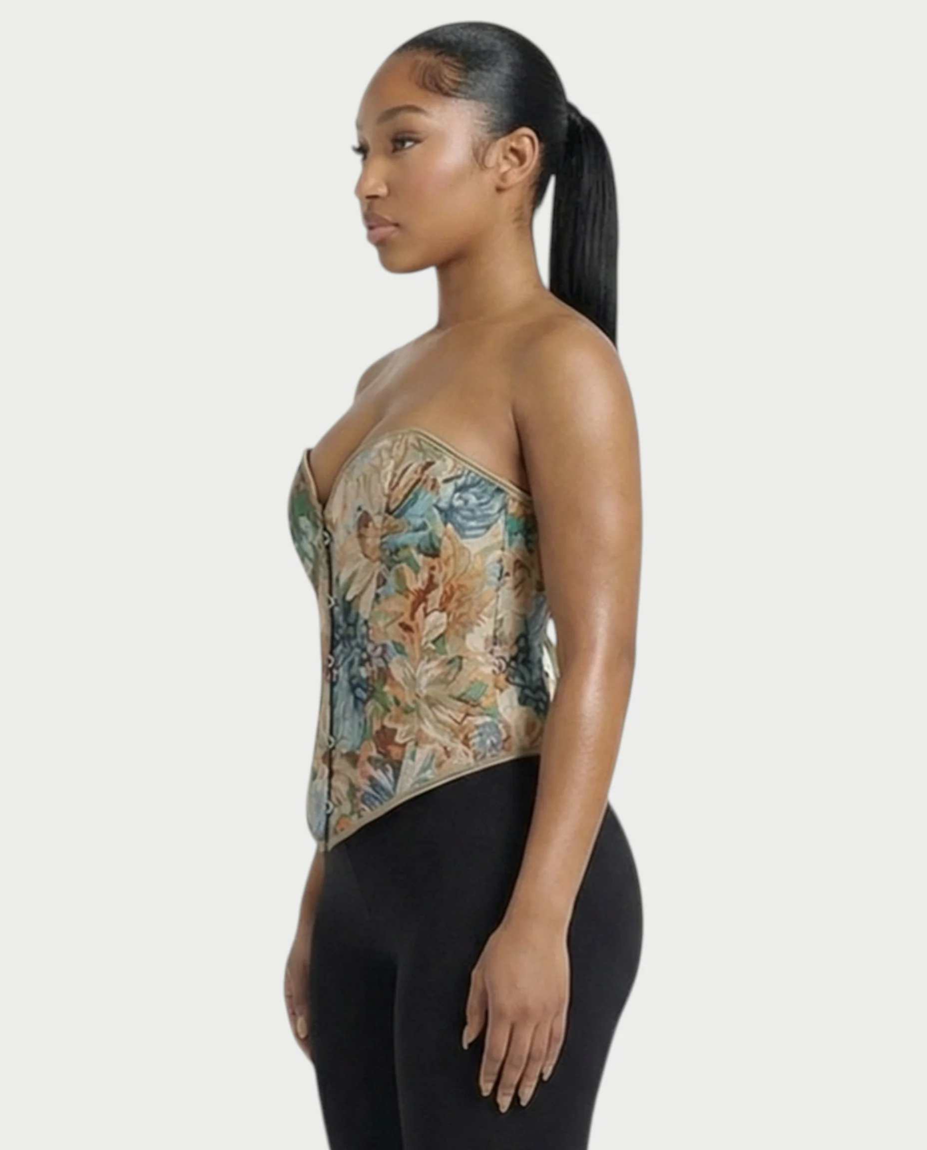 FABLE Floral Tapestry Corset Top - Image 3