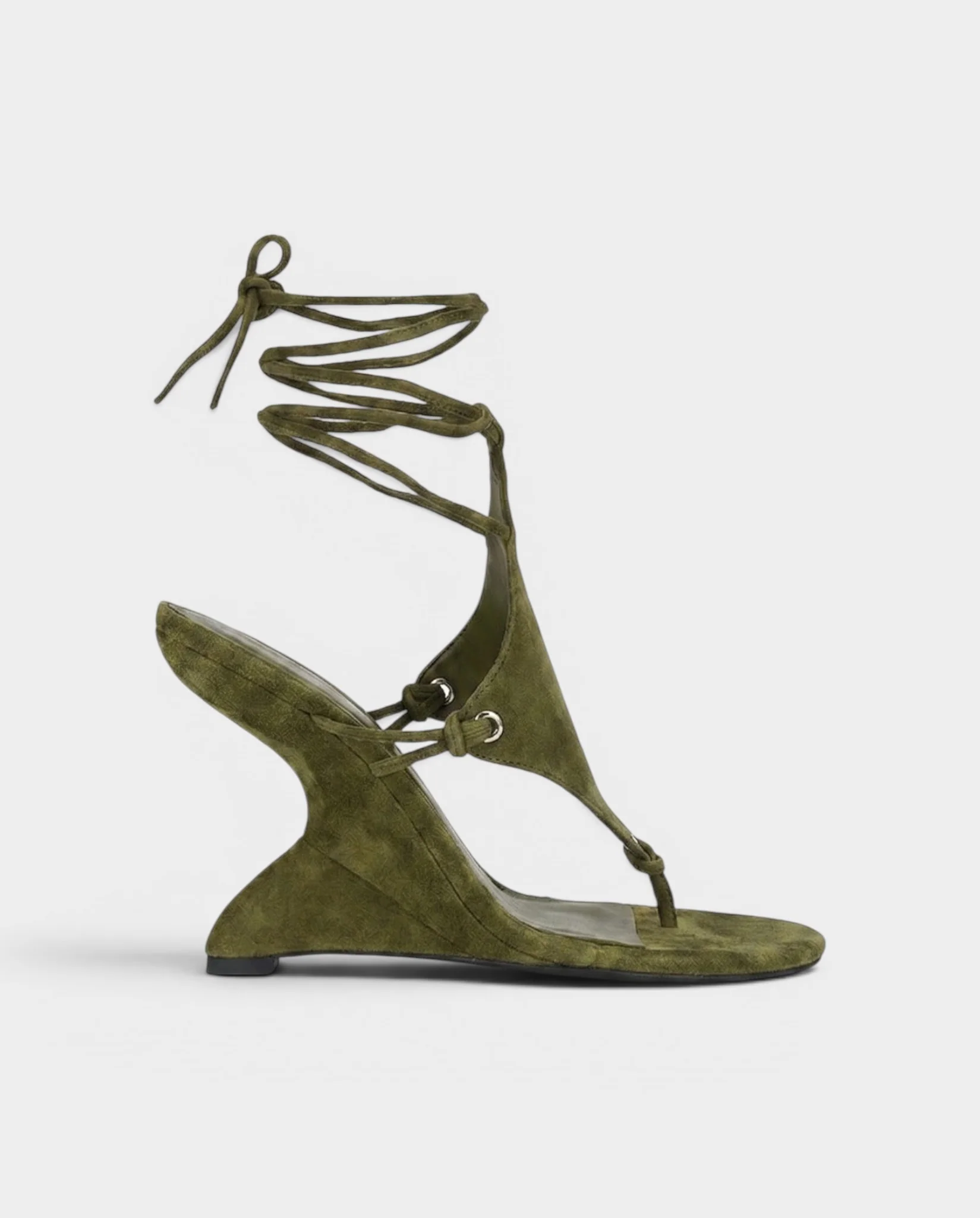 FELICE Lace-Up High-Heeled Wedge Sandals - Image 12