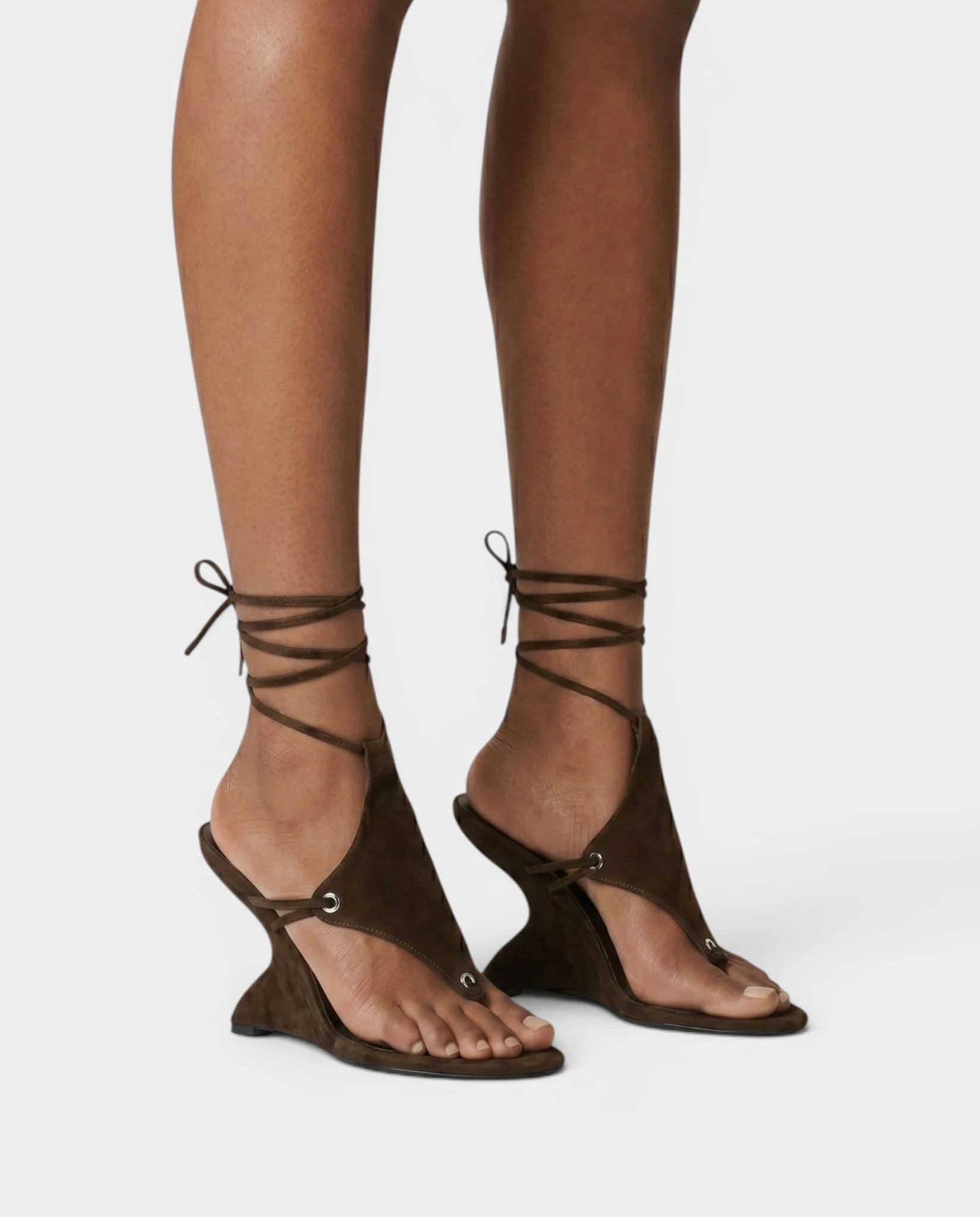 FELICE Lace-Up High-Heeled Wedge Sandals - Image 15