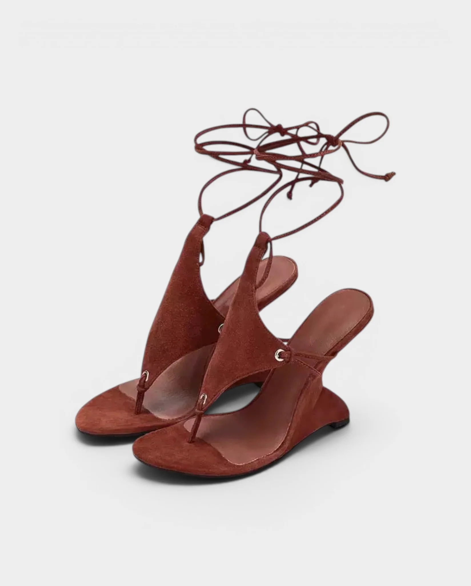 FELICE Lace-Up High-Heeled Wedge Sandals - Image 21